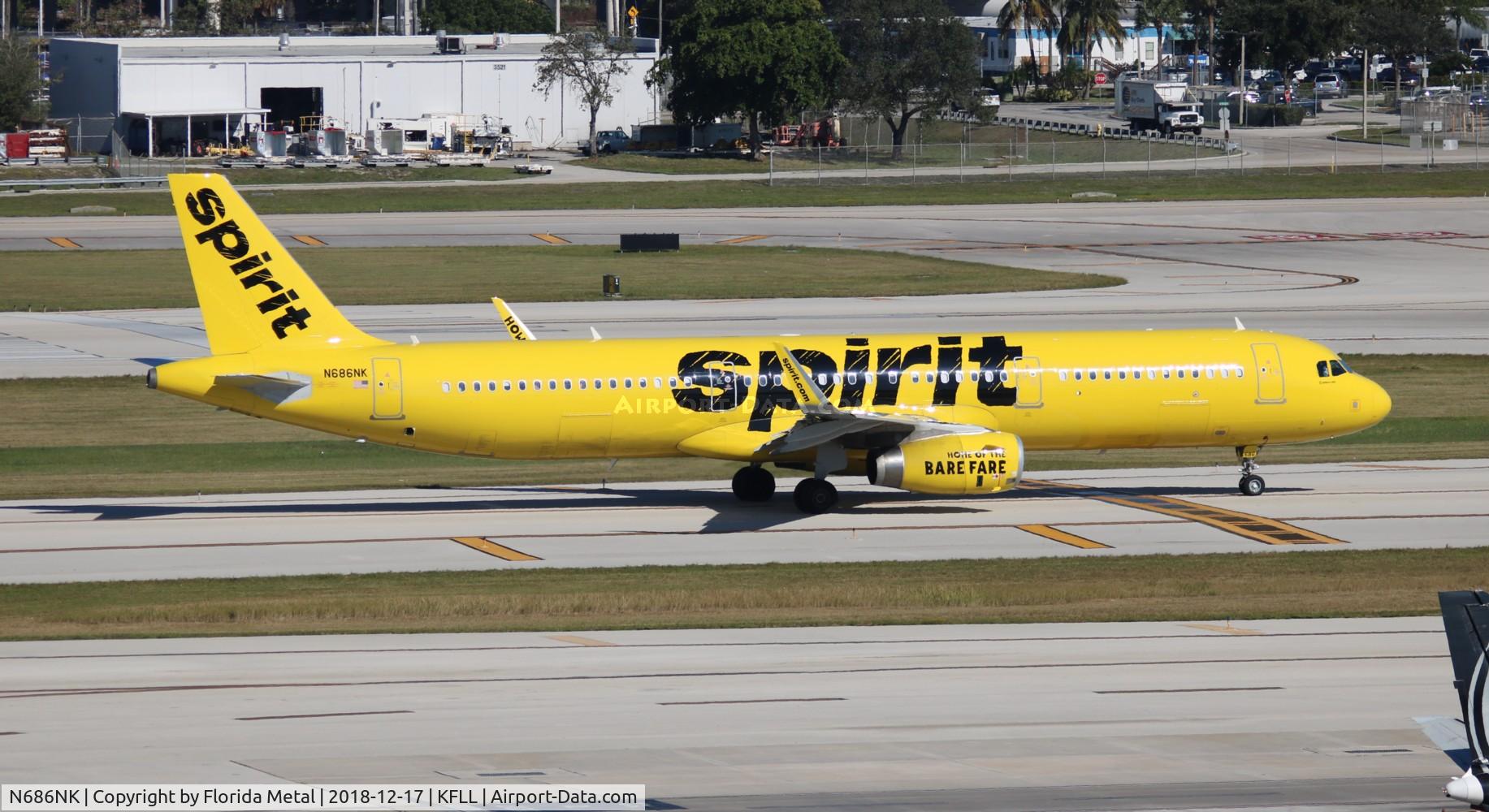 N686NK, 2018 Airbus A321-231 C/N 8141, FLL 2018