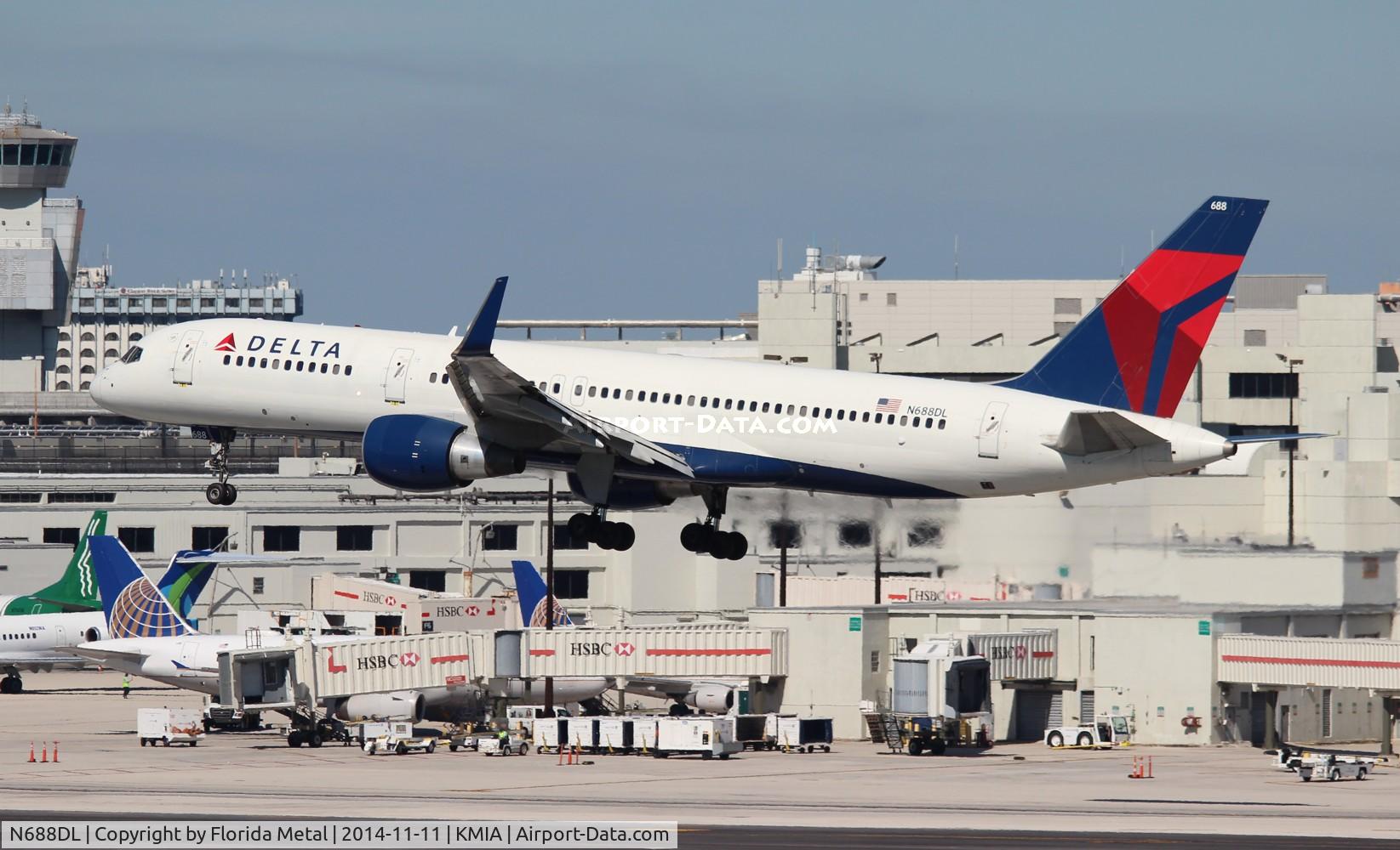 N688DL, 1998 Boeing 757-232 C/N 27587, MIA 2014