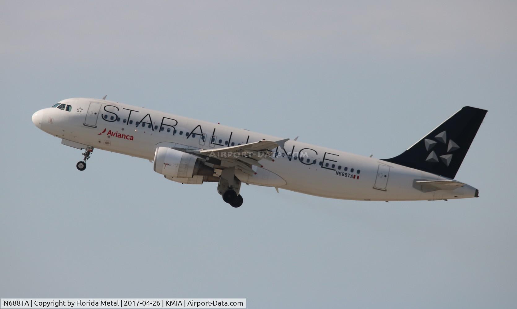 N688TA, 2012 Airbus A320-214 C/N 5243, MIA 2017