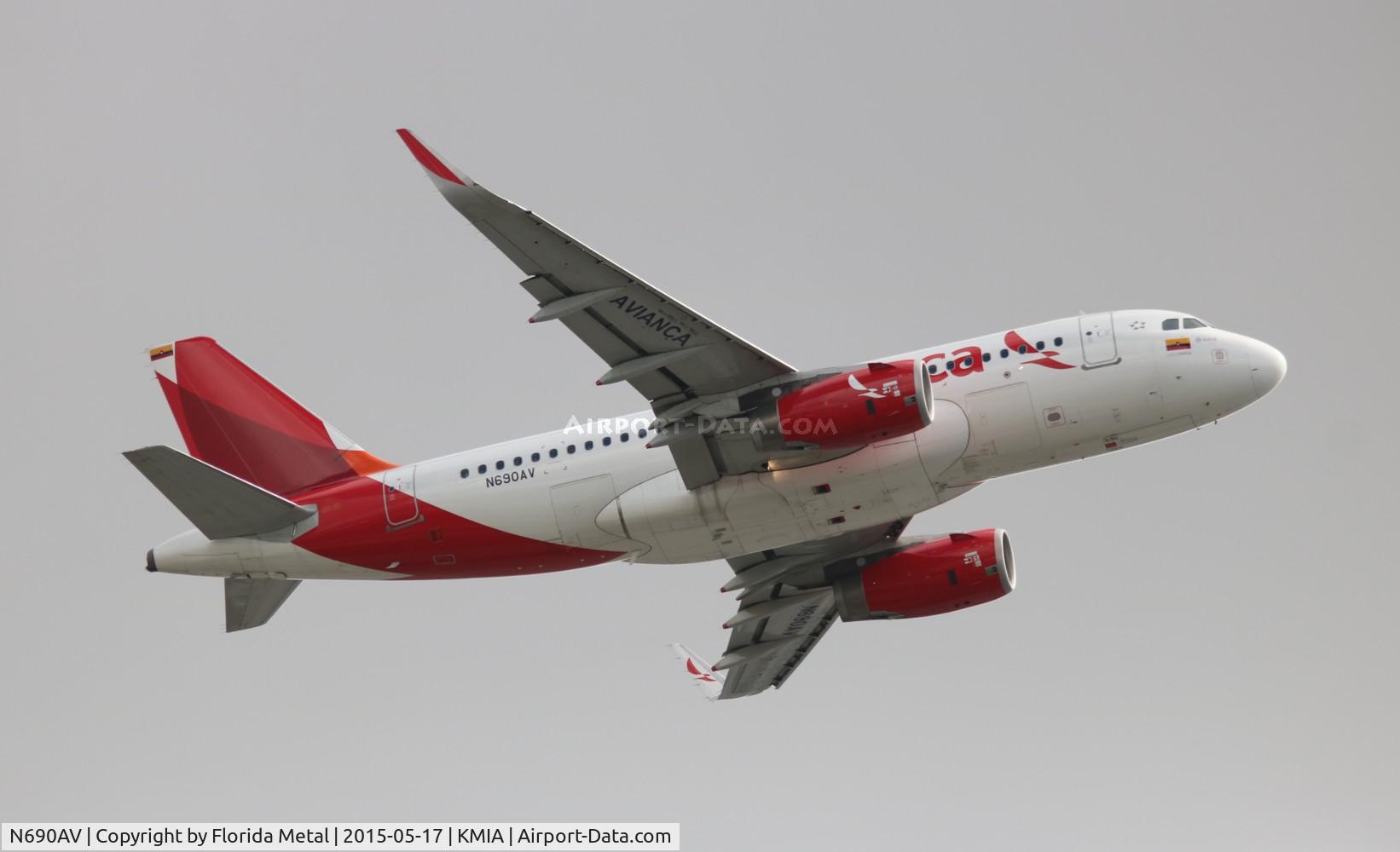 N690AV, 2014 Airbus A319-132 C/N 5944, MIA 2015