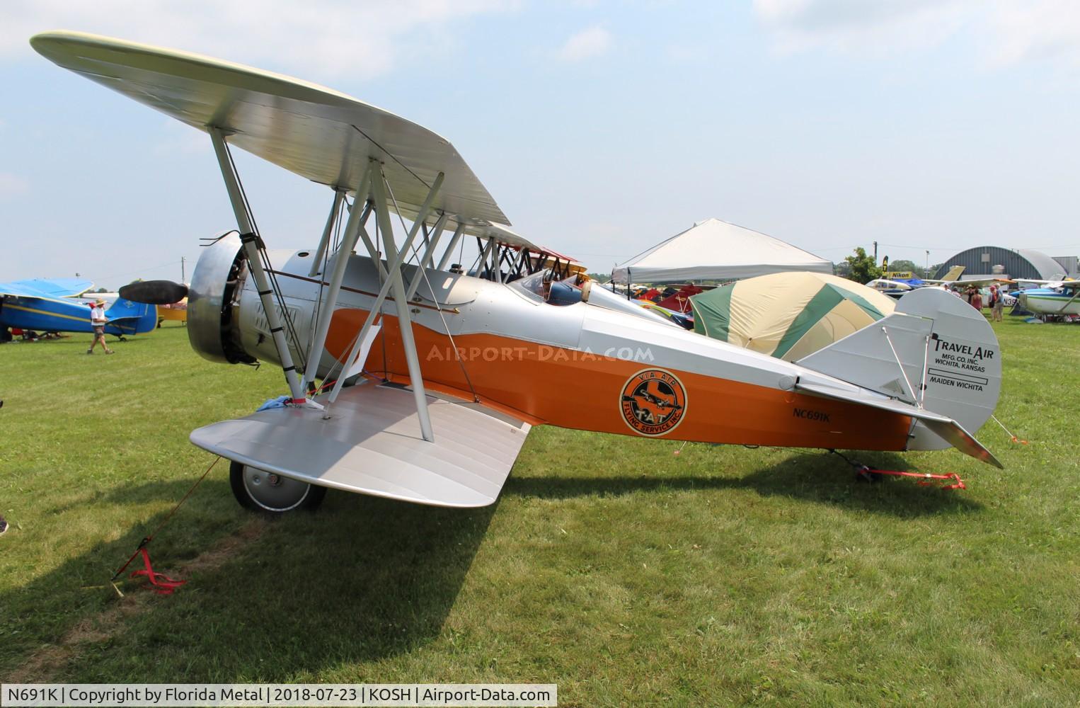 N691K, 1929 Travel Air E-4000 C/N 1277, OSH 2018