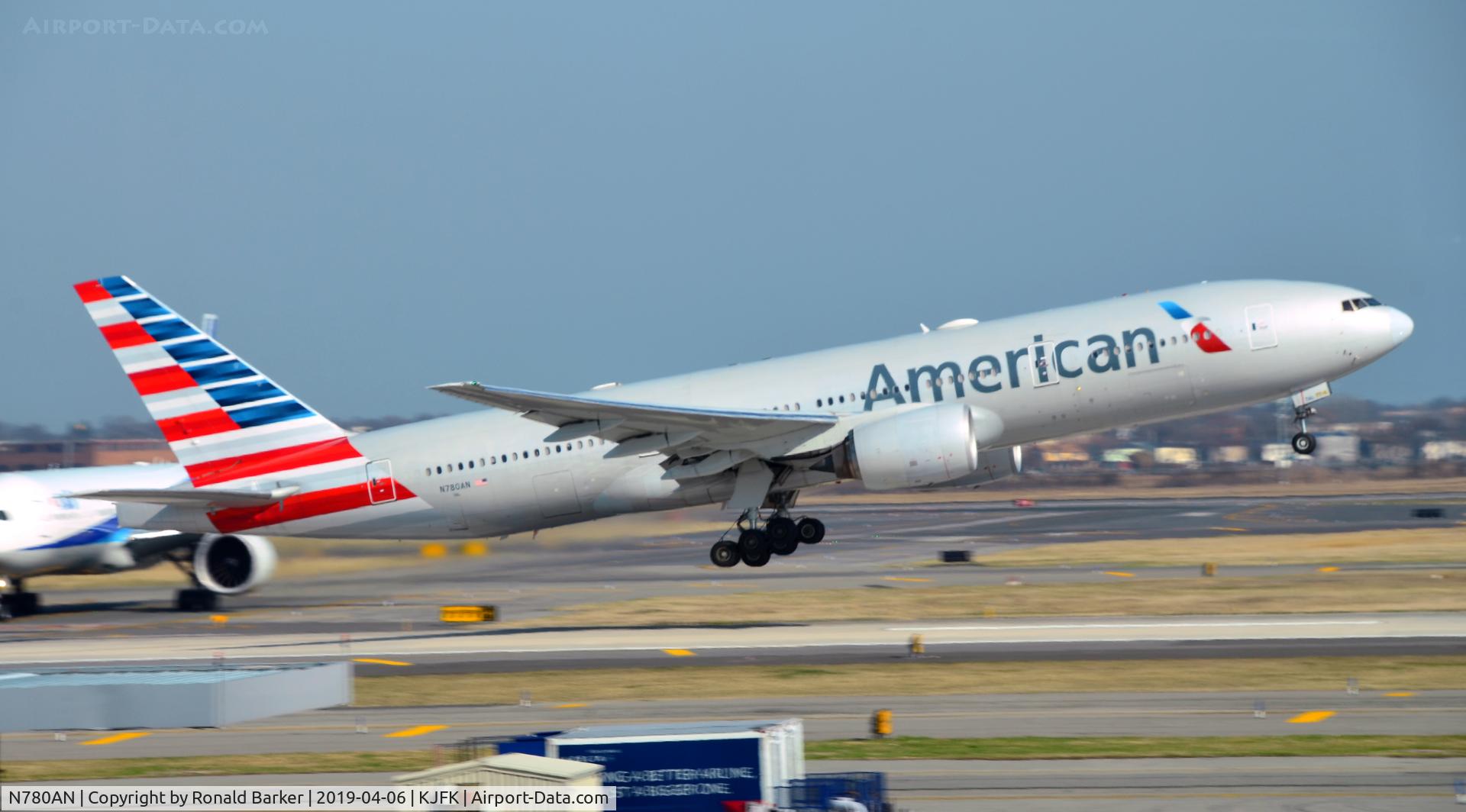 N780AN, 1999 Boeing 777-223 C/N 29956, Takeoff JFK