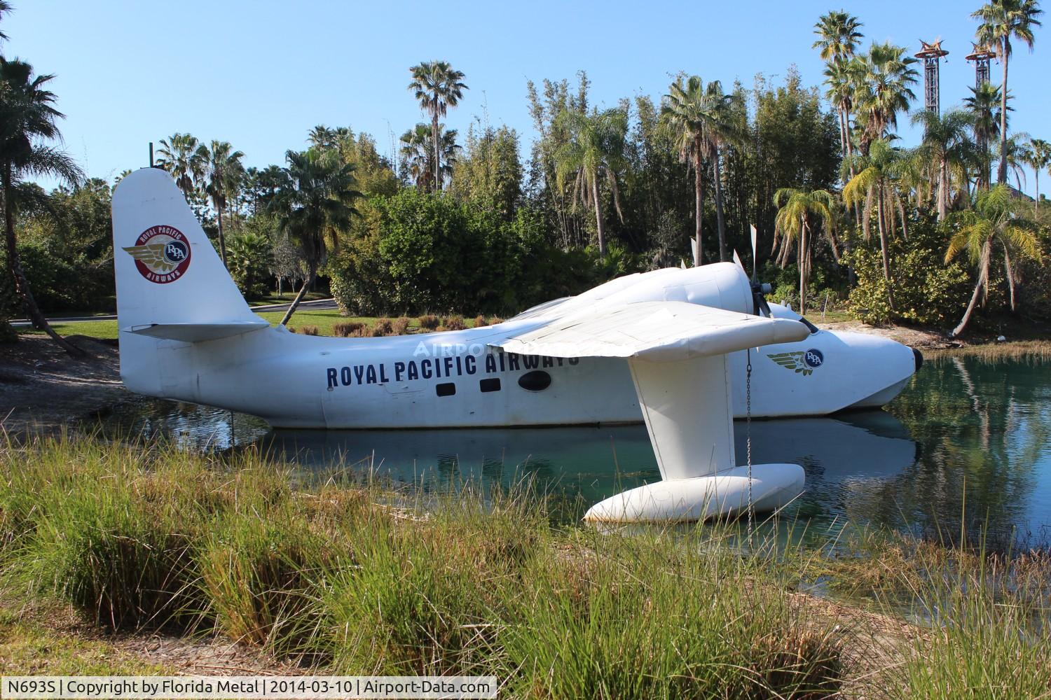 N693S, Grumman HU-16D C/N 141266, Gate guard near Universal Studios Florida