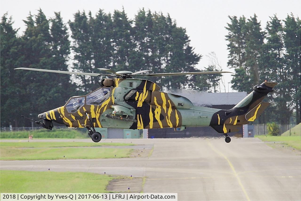 2018, Eurocopter EC-665 Tigre HAP C/N 2018, Eurocopter EC-665 Tigre HAP, Take off, Landivisiau Naval Air Base (LFRJ) Tiger Meet 2017