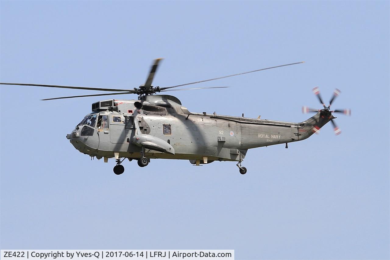 ZE422, 1986 Westland Sea King ASaC.7 C/N WA961, Westland Sea King ASaC.7, On final rwy 26, Landivisiau Naval Air Base (LFRJ) Tiger Meet 2017