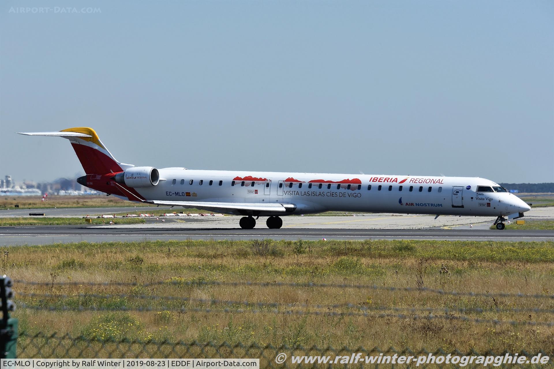 EC-MLO, 2016 Bombardier CRJ-1000 (CL-600-2E25) C/N 19050, Bombardier CL-600-2E25 CRJ-1000 - YW ANE Air Nostrum 'Visita Las Islas Cíes de Vigo' - 19050 - EC-MLO - 23.08.2019 - FRA