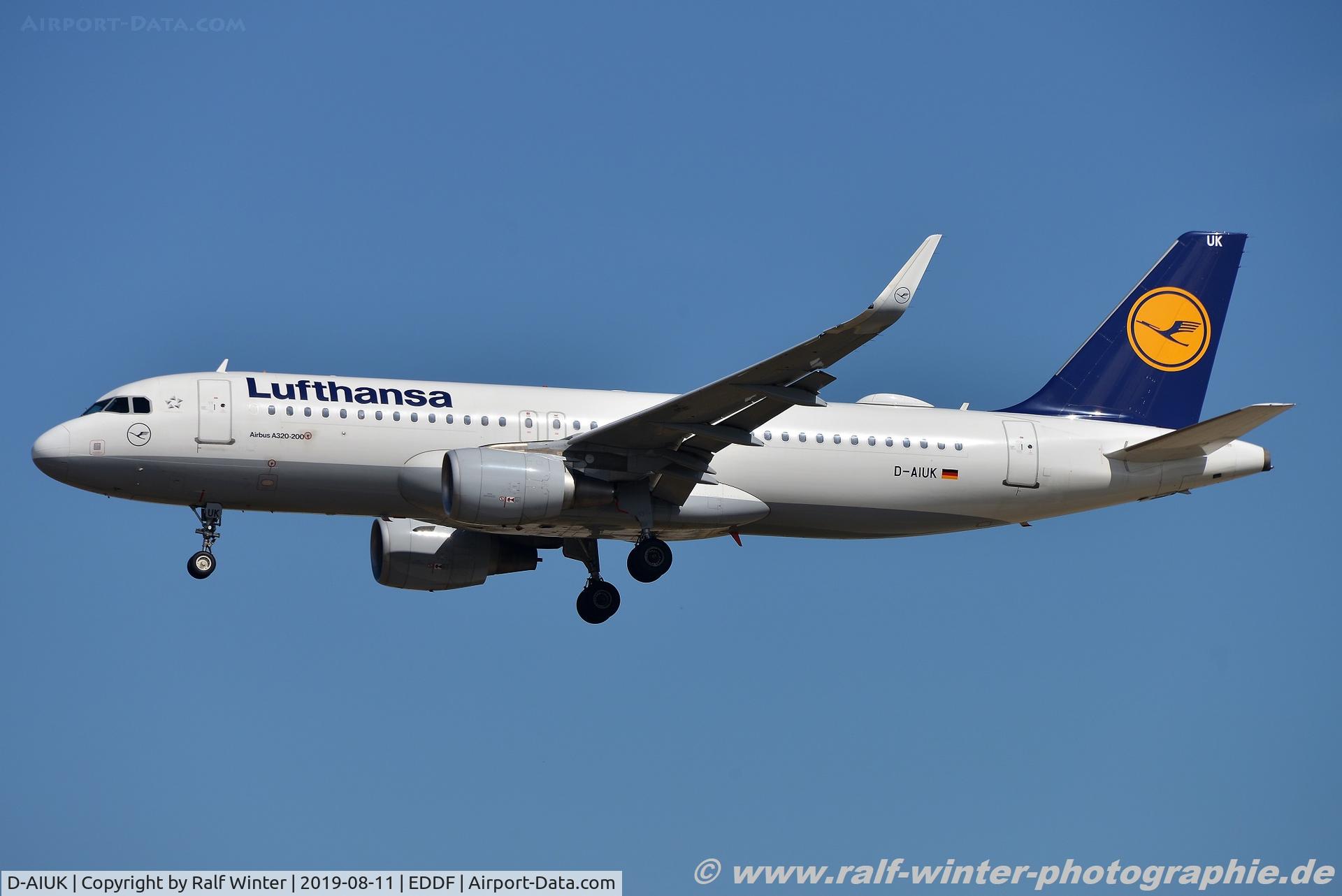 D-AIUK, 2015 Airbus A320-214 C/N 6423, Airbus A320-214(W) - LH DLH Lufthansa - 6423 - DAIUK - 11.08.2019 - FRA