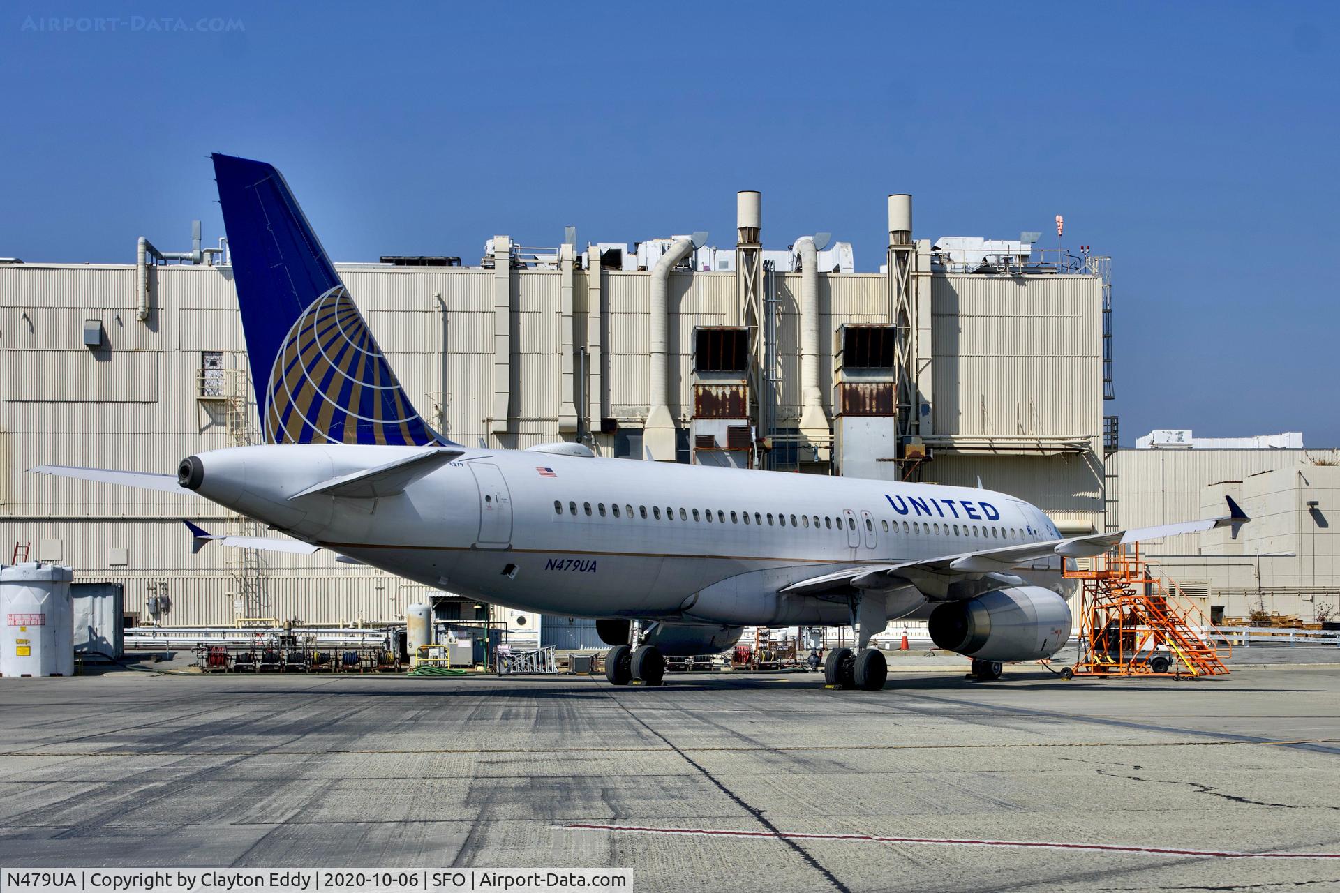 N479UA, 2001 Airbus A320-232 C/N 1538, SFO 2020.