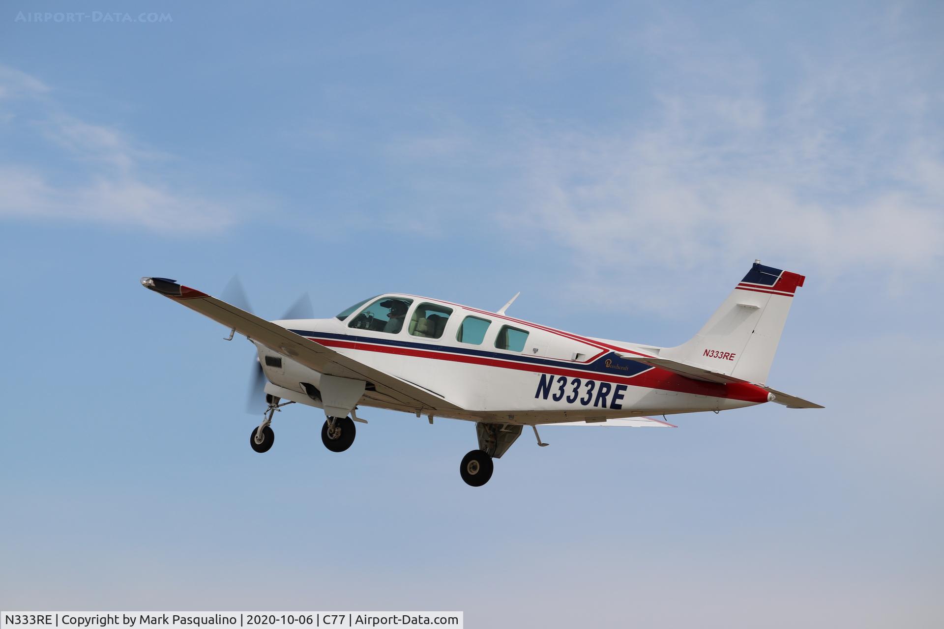 N333RE, 1980 Beech A36 Bonanza 36 C/N E-1737, Beech A36