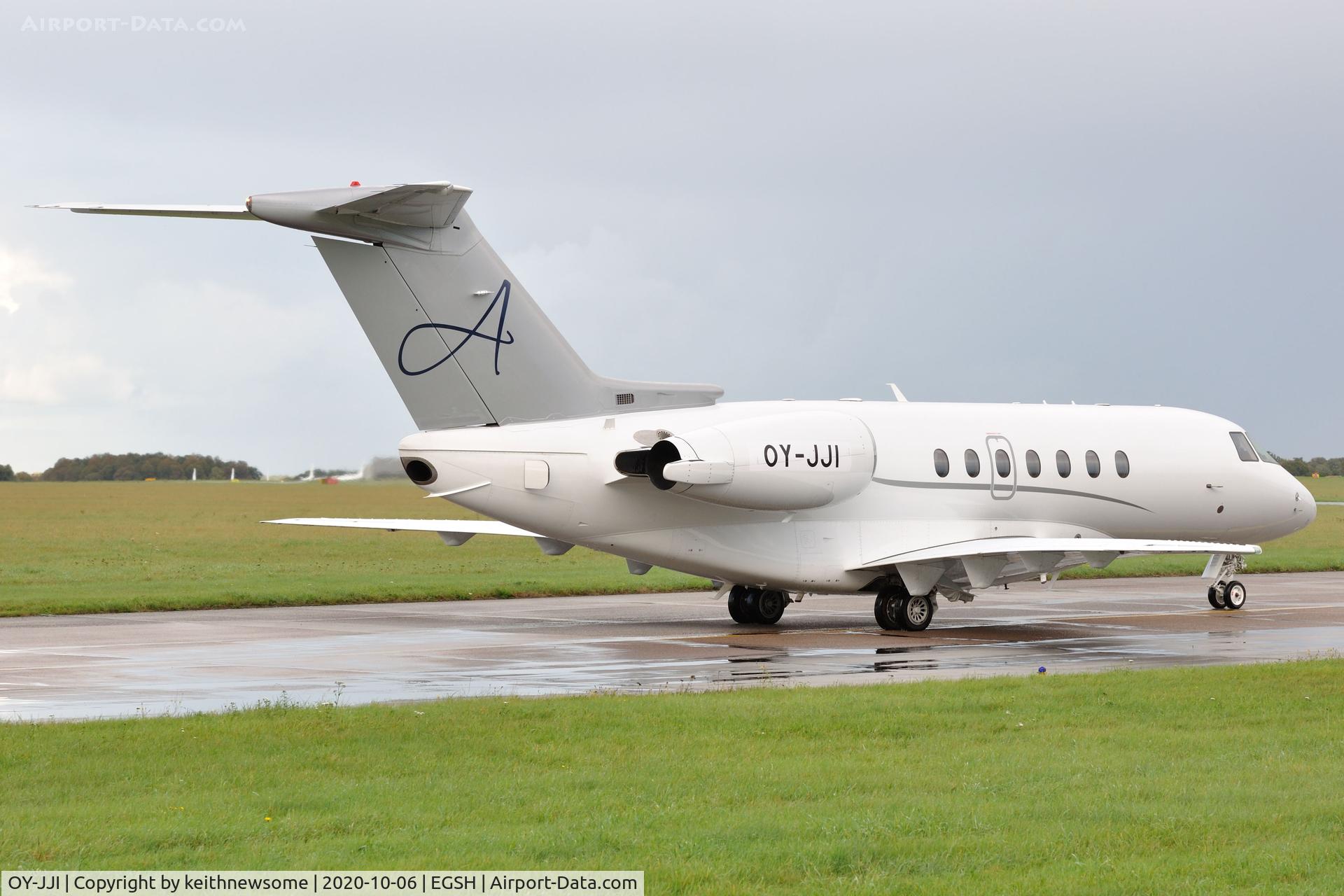 OY-JJI, 2012 Hawker Beechcraft 4000 C/N RC-76, Leaving Norwich for Billund, Denmark.