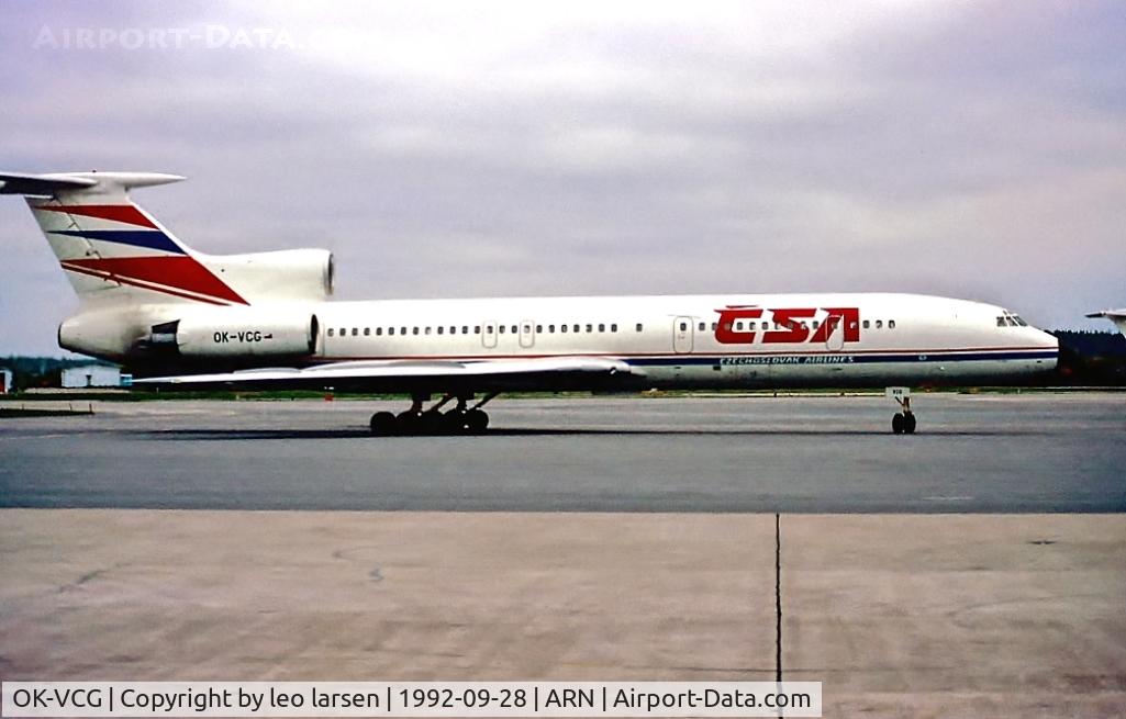 OK-VCG, 1990 Tupolev Tu-154M C/N 90A838, Arlanda 28.9.1992