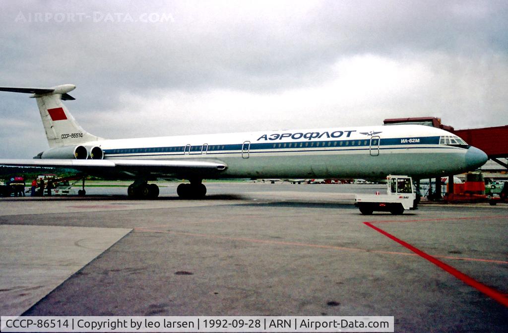 CCCP-86514, 1980 Ilyushin IL-62M C/N 40 37 6 4 7, Arlanda 28.9.1992