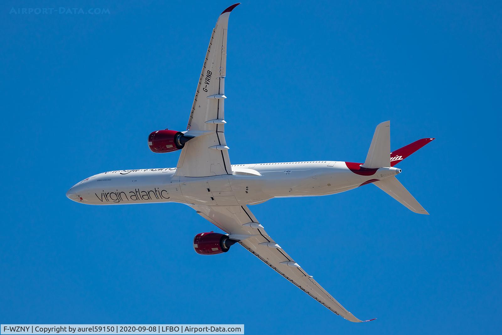 F-WZNY, 2020 Airbus A350-1041 C/N 415, Test flight for Virgin Atlantic