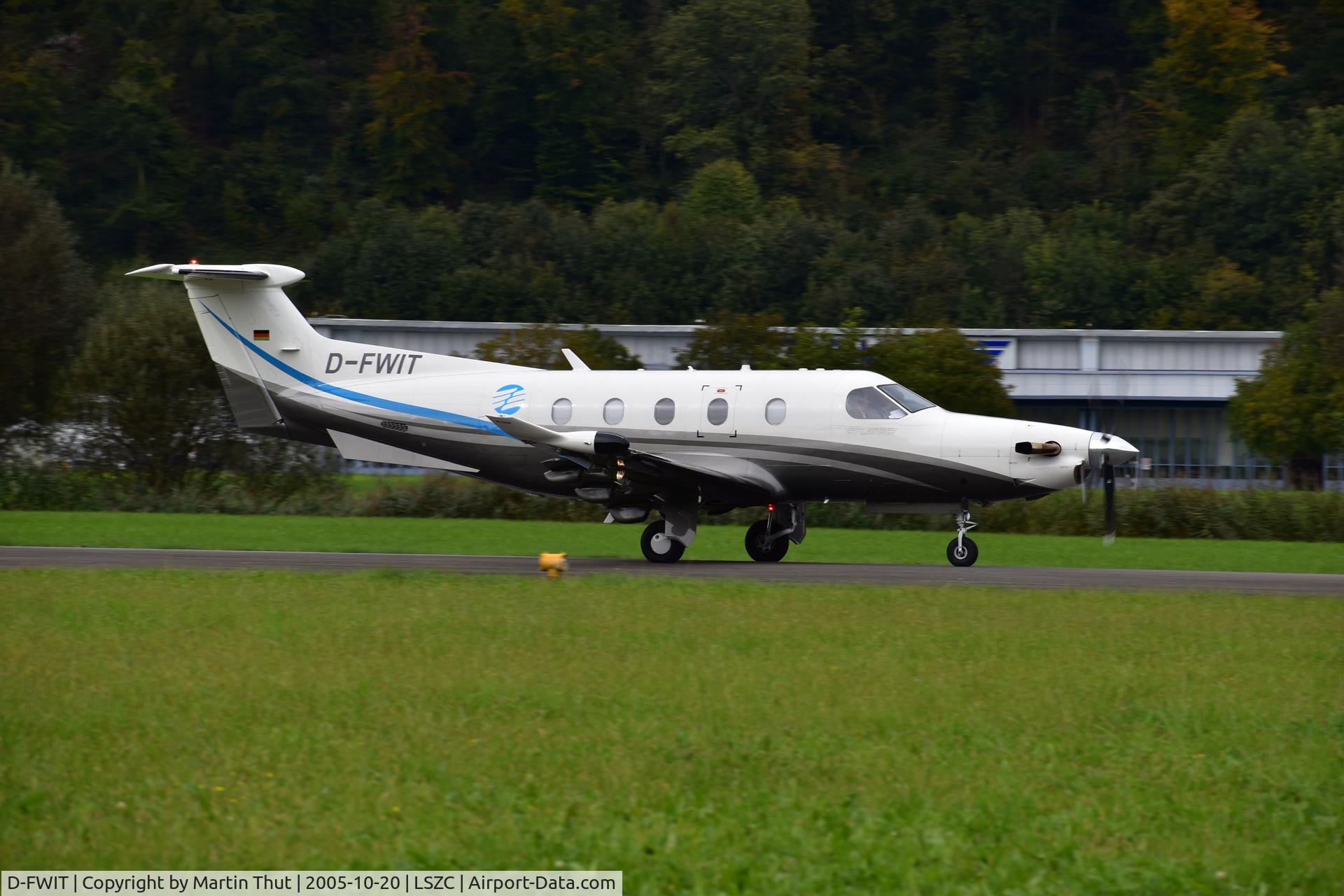 D-FWIT, 2009 Pilatus PC-12/47E C/N 1133, D-FWIT after landing taxi to the hangar