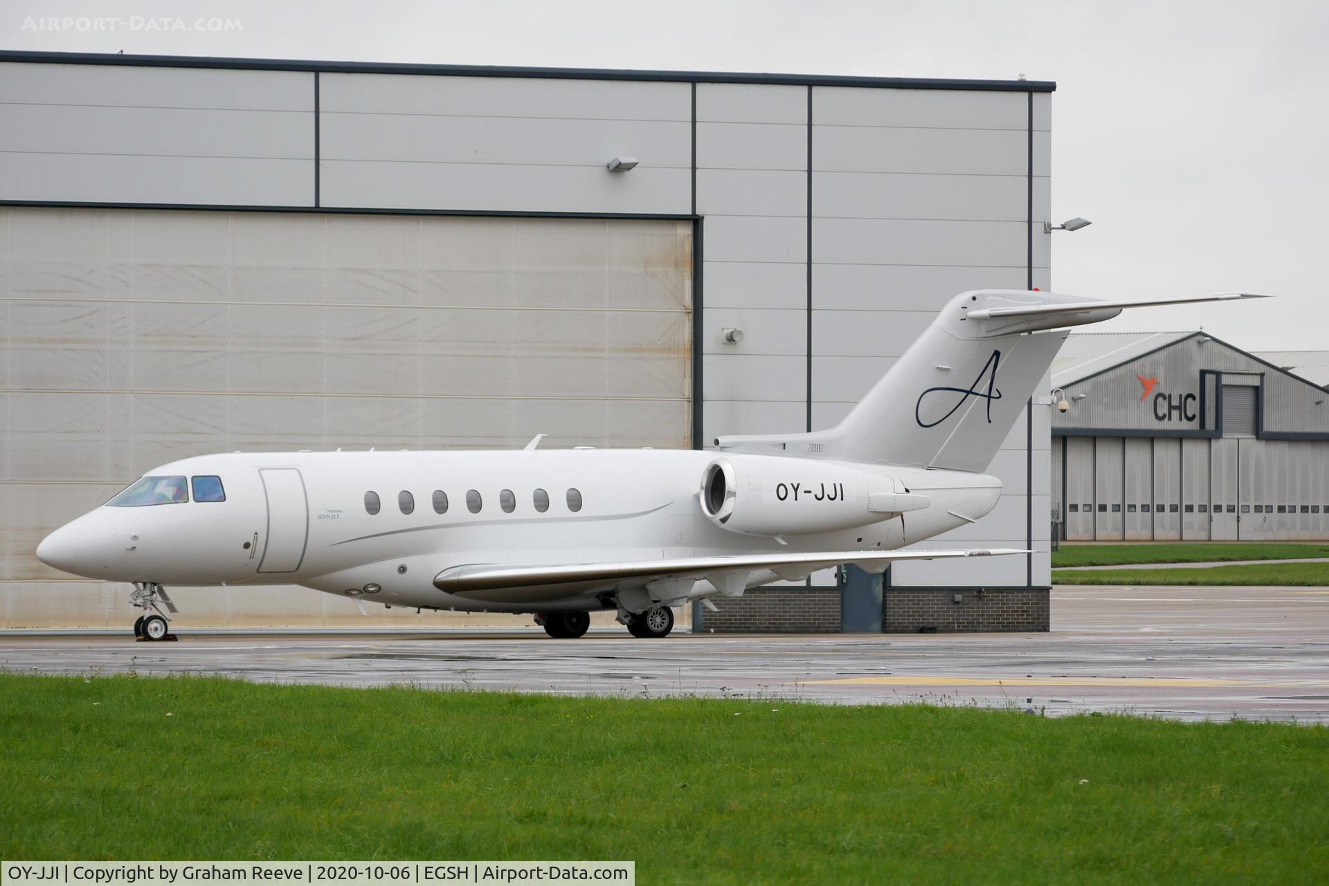 OY-JJI, 2012 Hawker Beechcraft 4000 C/N RC-76, Parked at Norwich.