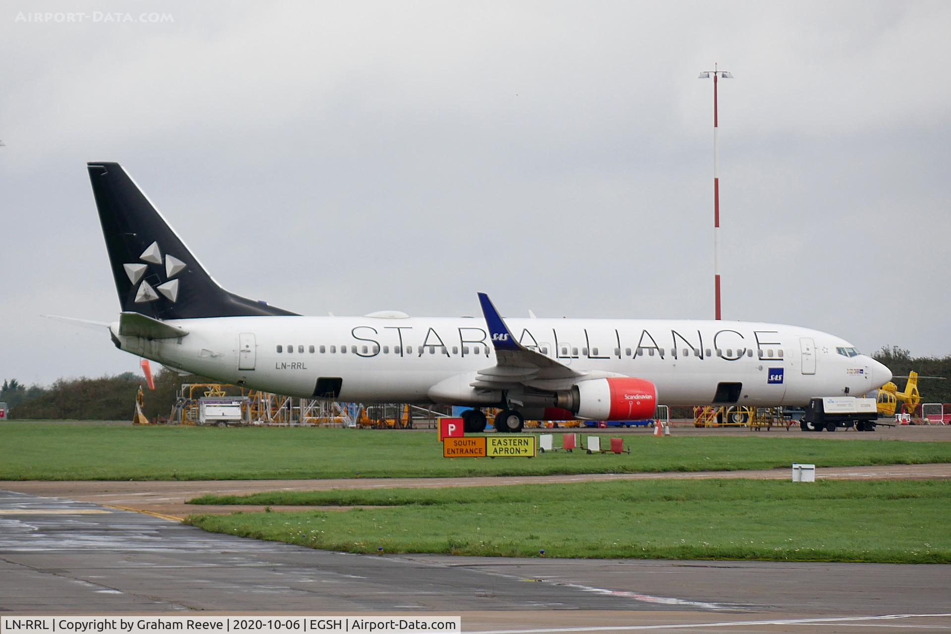 LN-RRL, 2003 Boeing 737-883 C/N 28328, Parked at Norwich.