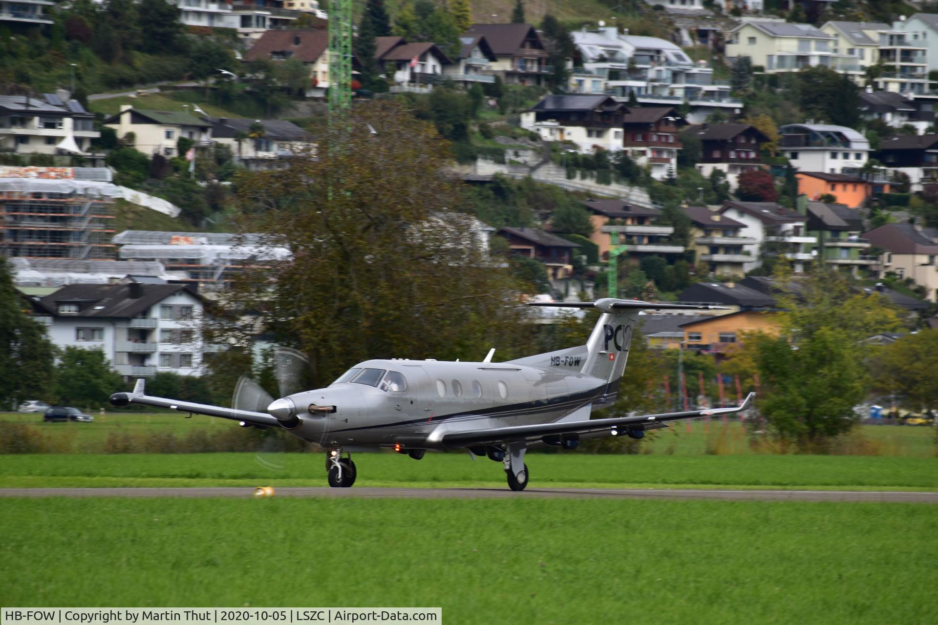 HB-FOW, 2001 Pilatus PC-12/45 C/N 411, HB-FOW takeoff to Lahr Germany