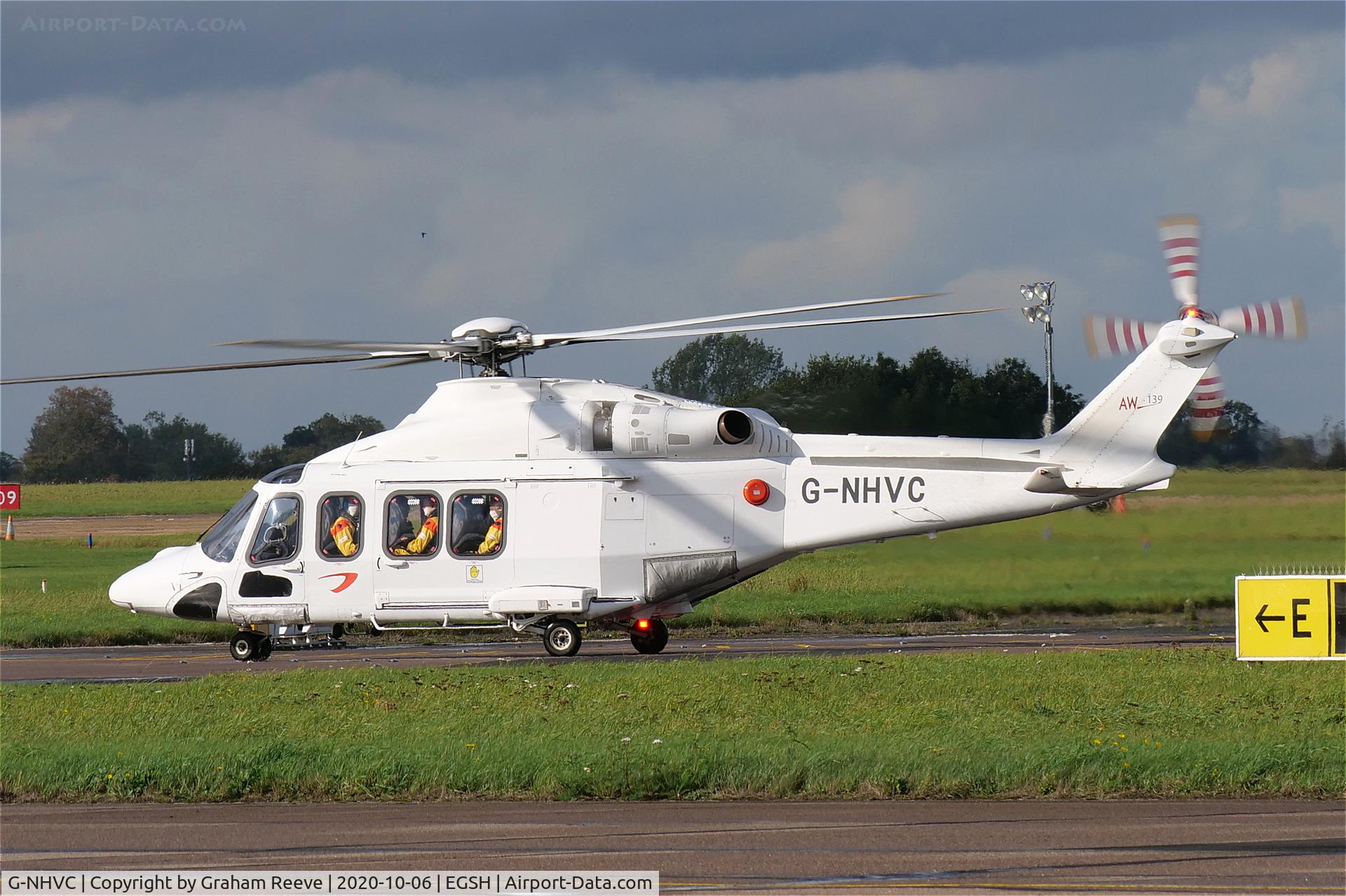 G-NHVC, 2015 AgustaWestland AW-139 C/N 31704, Just landed at Norwich.