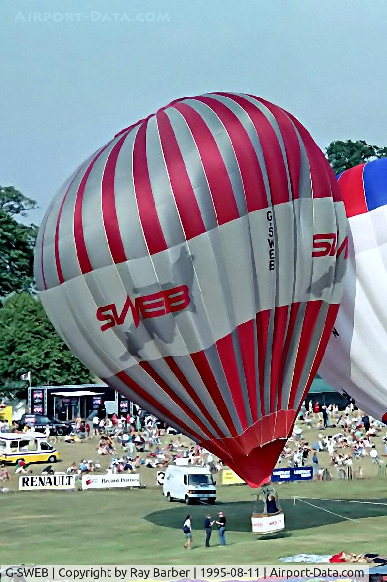 G-SWEB, 1990 Cameron Balloons N-90 C/N 2413, G-SWEB   Cameron N-90 HAFB [2413] Ashton Court-Bristol~G 11/08/1995