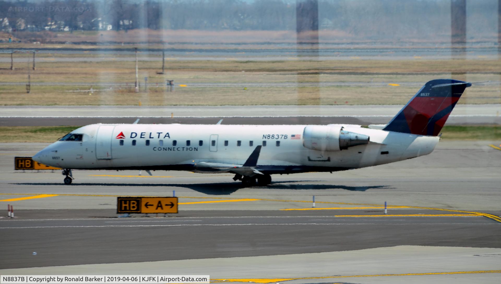 N8837B, 2003 Bombardier CRJ-200 (CL-600-2B19) C/N 7837, Taxi JFK