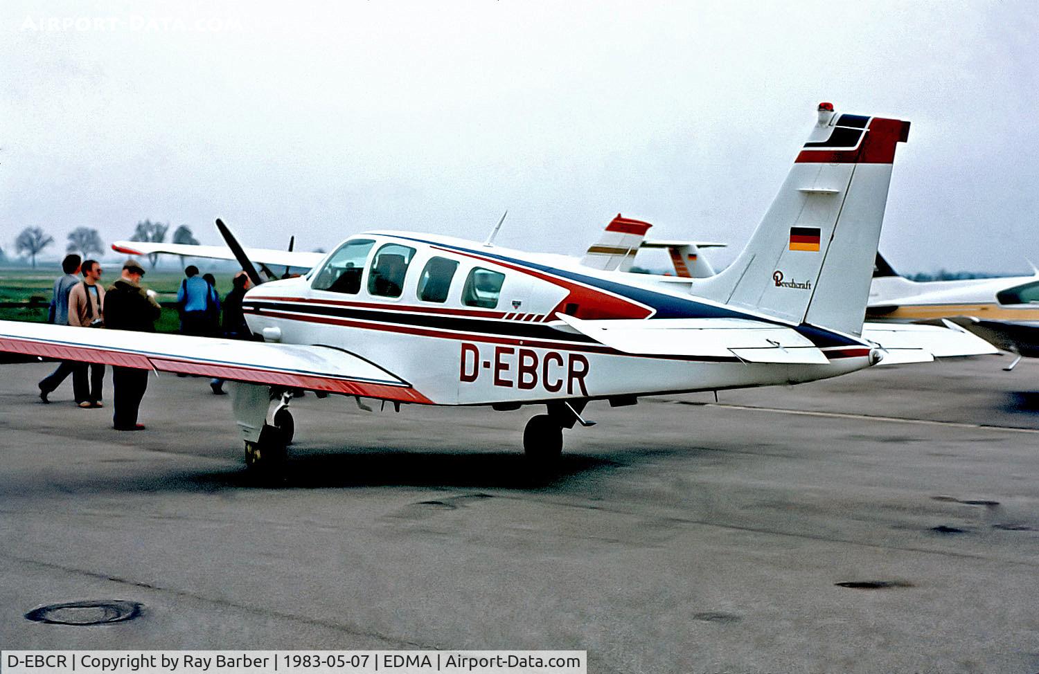 D-EBCR, 1980 Beechcraft A36TC C/N EA-110, D-EBCR   Beech A36TC Bonanza 36 [EA-110] Augsburg~D 07/05/1983