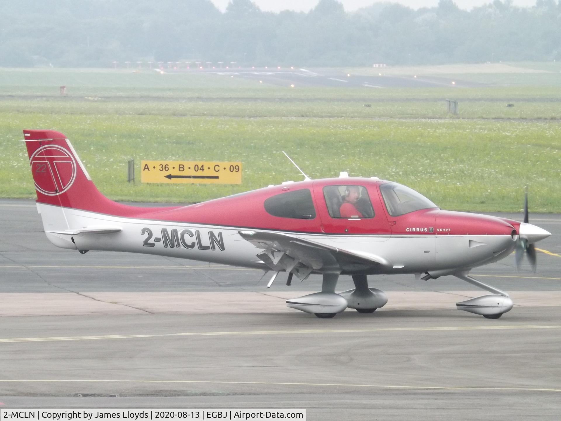 2-MCLN, 2011 Cirrus SR22T C/N 0177, Doing some power checks at Gloucestershire Airport.