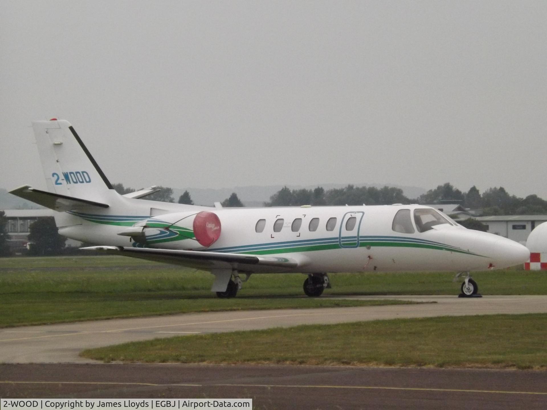 2-WOOD, 2002 Cessna 550 Citation Bravo C/N 550-1042, Parked up at her home base at Gloucestershire Airport.
