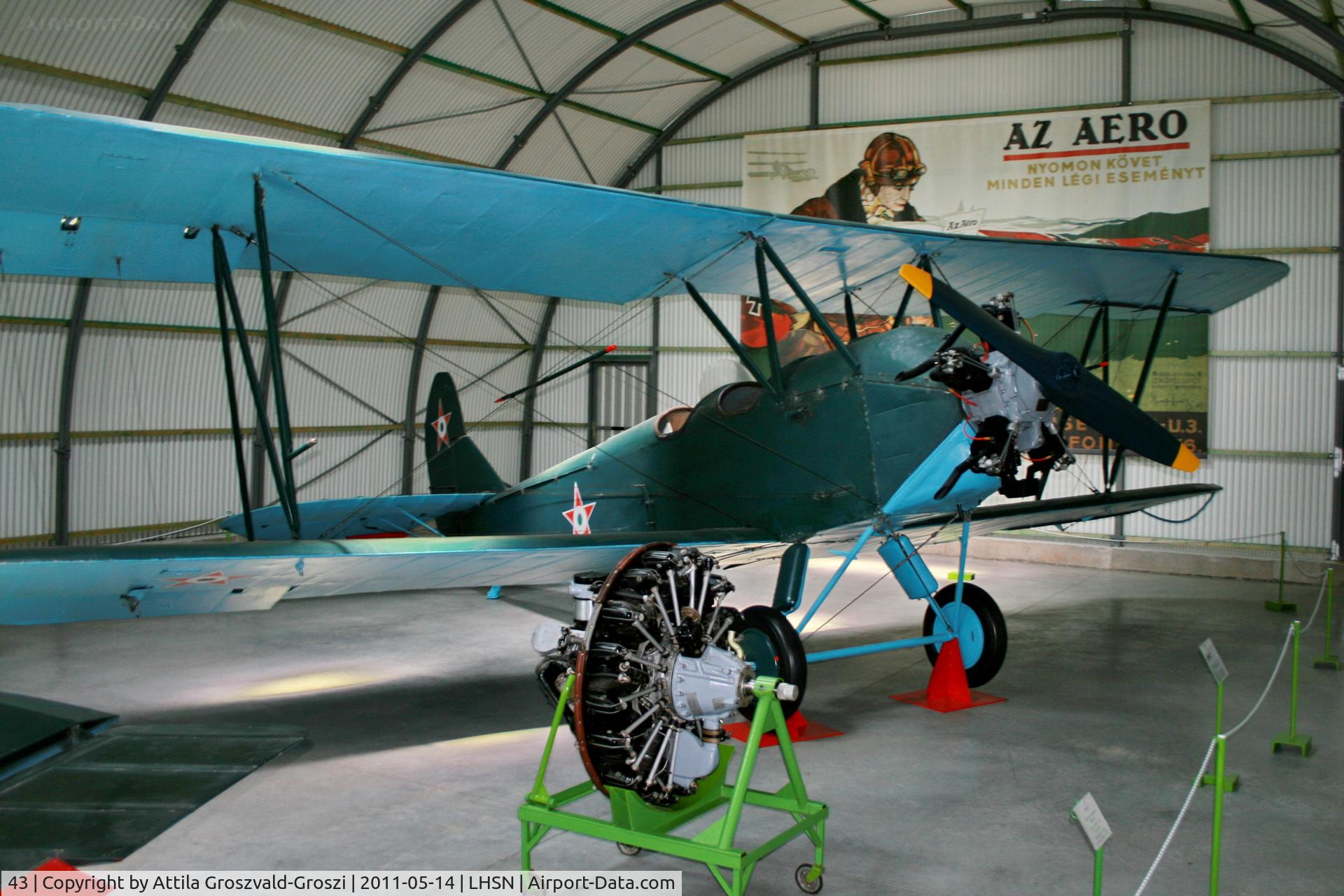 43, 1954 PZL-Okecie CSS-13 (Polikarpov Po-2) C/N 0443, LHSN - Szolnok-Szandaszölös Airplane Museum