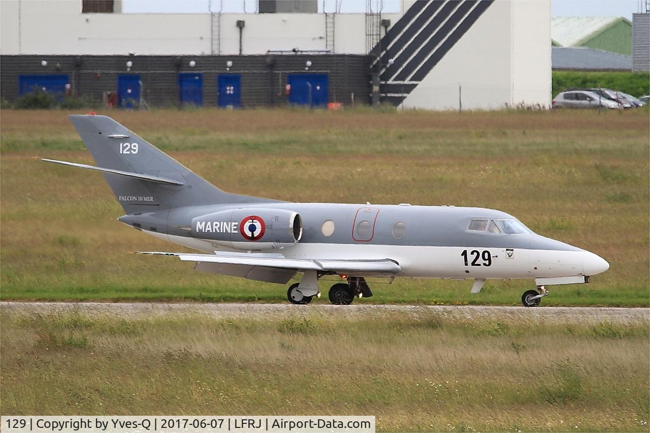 129, 1978 Dassault Falcon 10MER C/N 129, Dassault Falcon 10MER, taxiing, Landivisiau Naval Air Base (LFRJ) Tiger Meet 2017