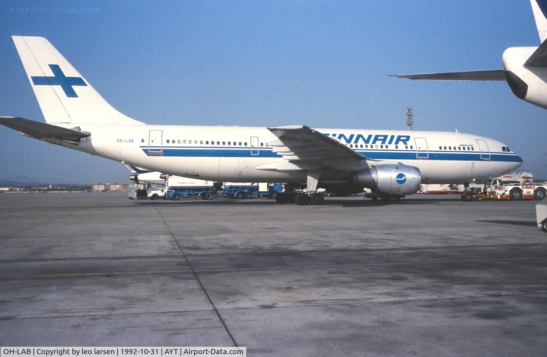 OH-LAB, 1984 Airbus A300B4-203 C/N 302, Antalya 31.10.1992