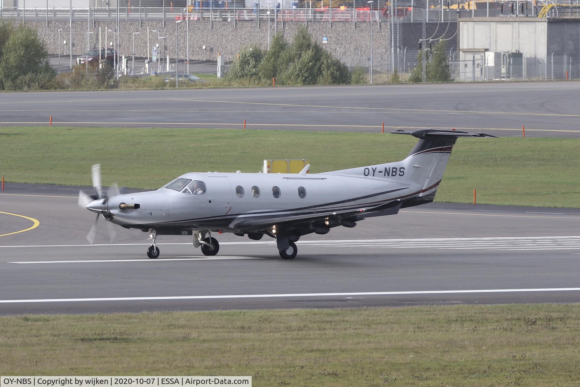 OY-NBS, 2009 Pilatus PC-12/47E C/N 1179, RWY 19L