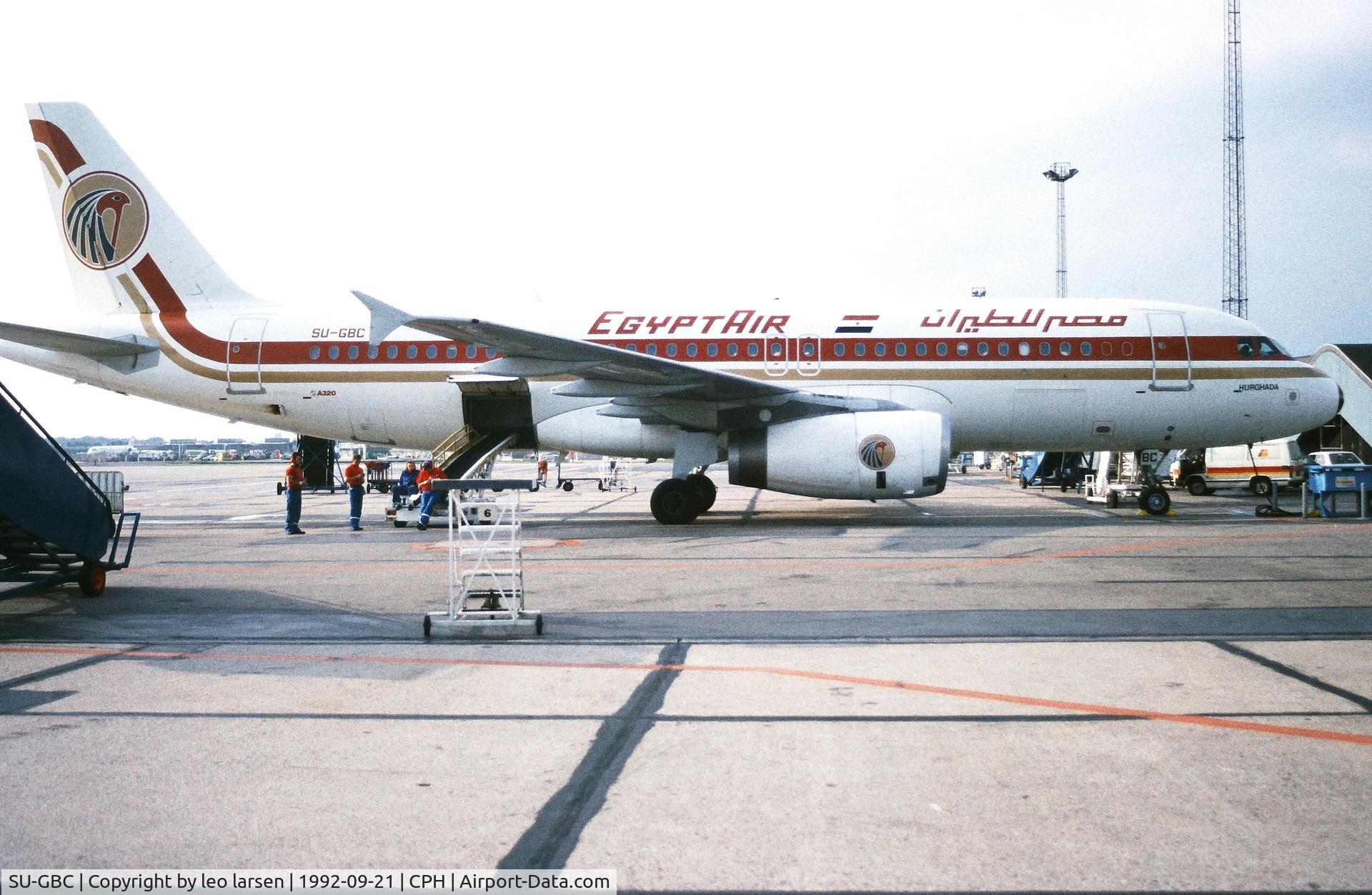 SU-GBC, 1991 Airbus A320-231 C/N 178, Copenhagen 21.9.1992