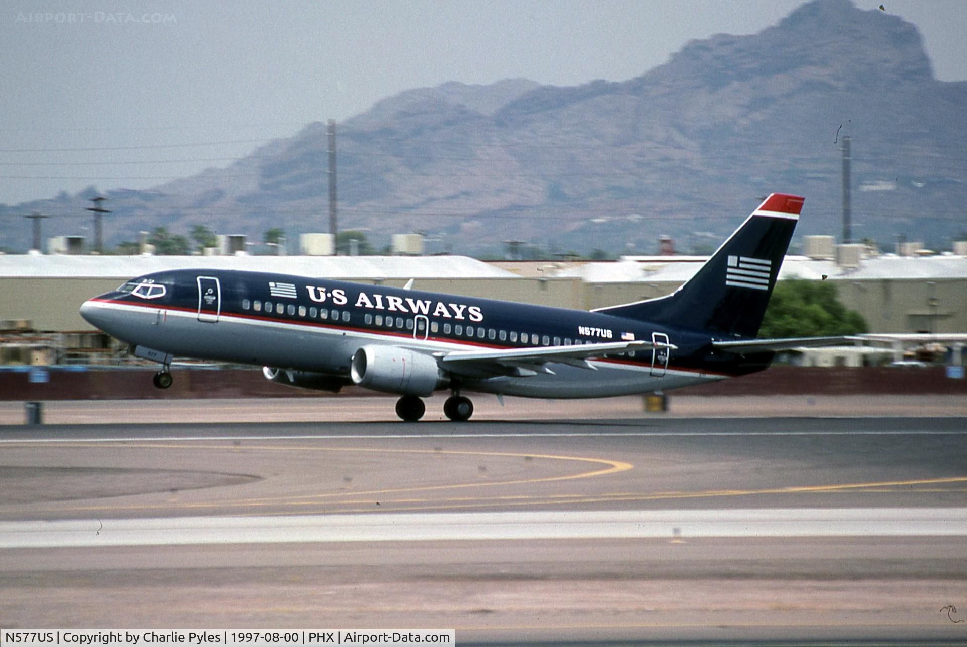 N577US, 1988 Boeing 737-301 C/N 23742, US AIRWAYS ex Piedmont