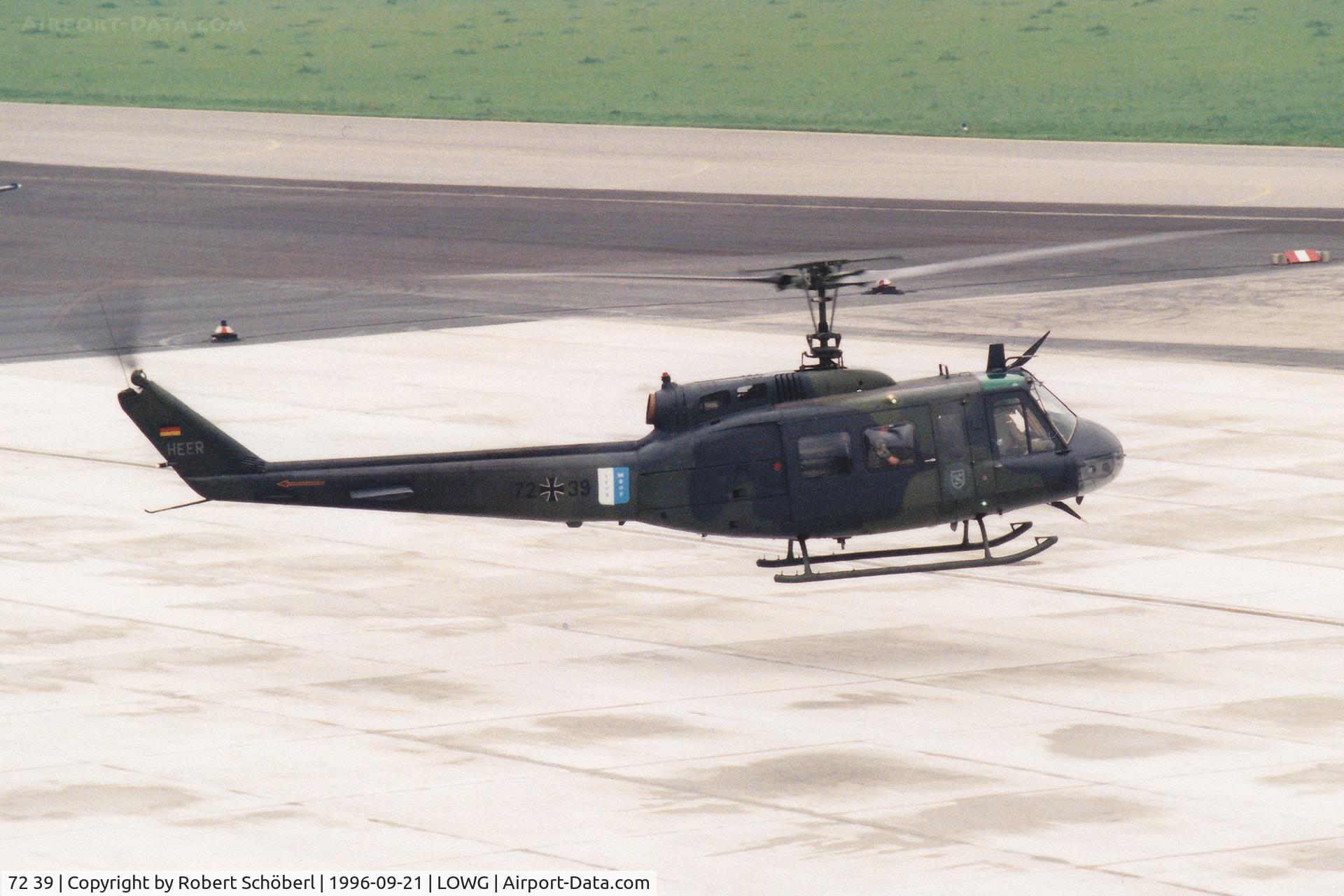 72 39, Bell (Dornier) UH-1D Iroquois (205) C/N 8359, 72 39 @ LOWG 1996