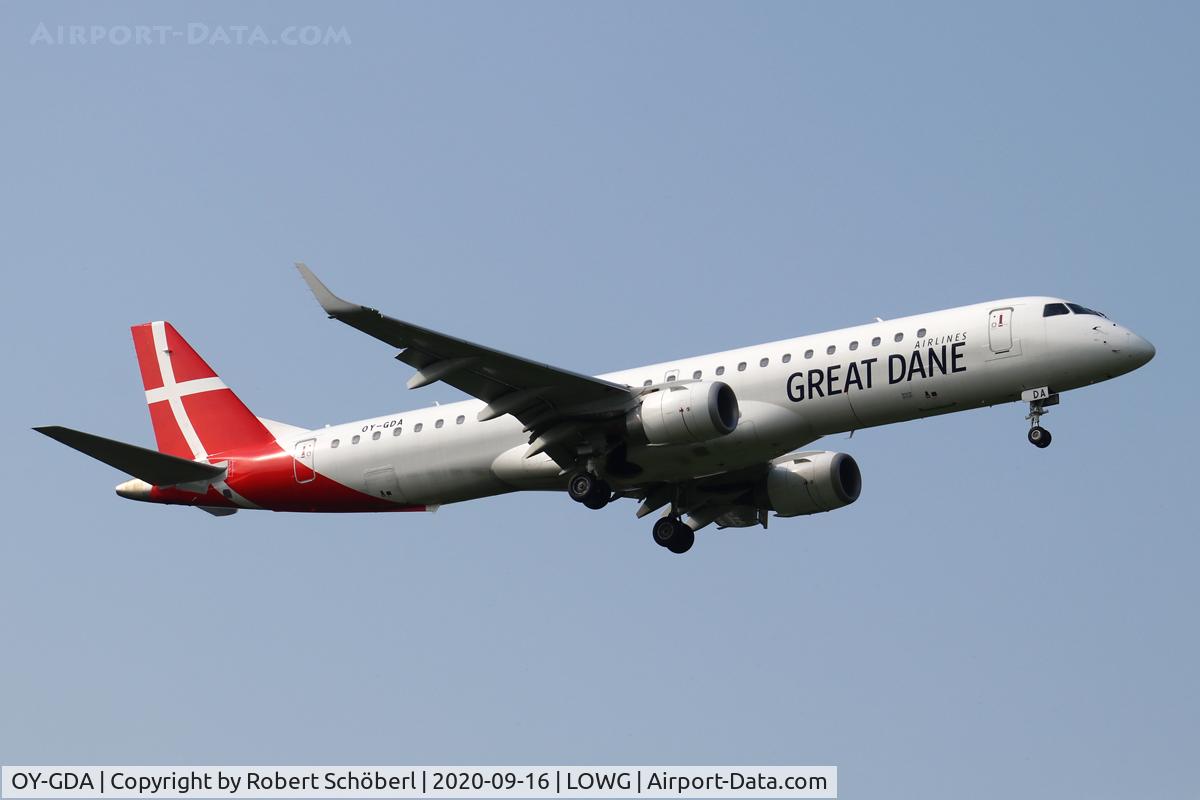 OY-GDA, 2008 Embraer 195LR (ERJ-190-200LR) C/N 19000213, OY-GDA @ LOWG 2020