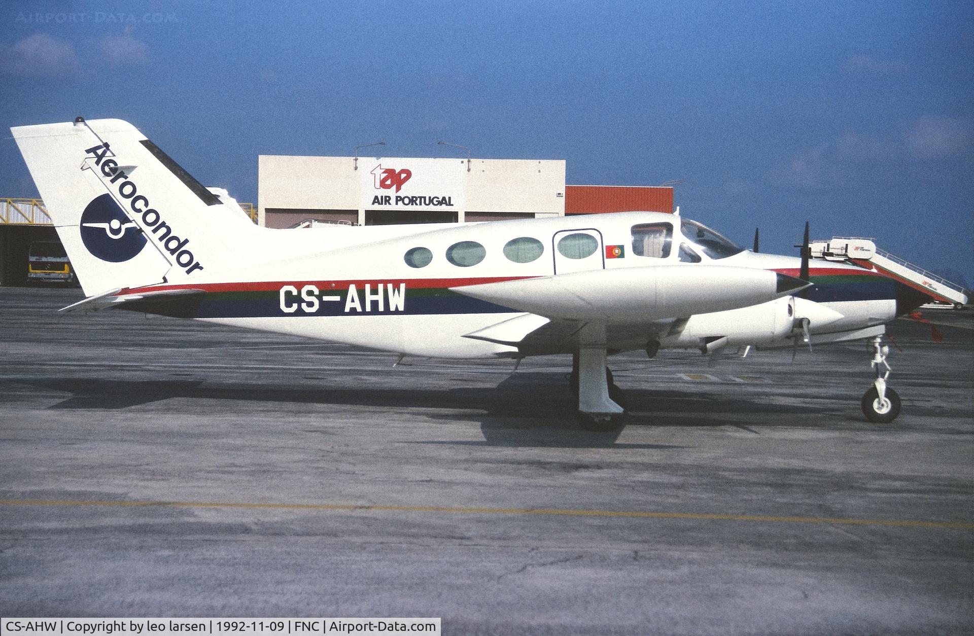 CS-AHW, 1972 Cessna 414 Chancellor C/N 414-0280, Funchal 9.11.1992