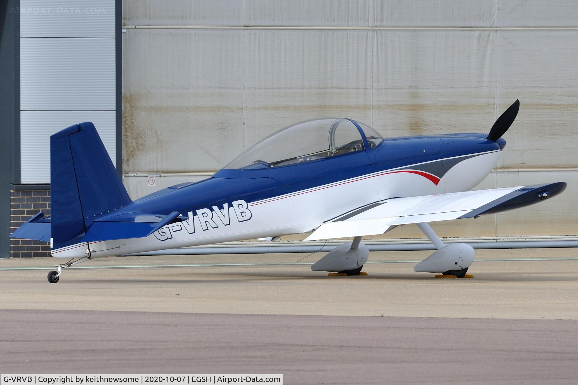 G-VRVB, 2009 Vans RV-8 C/N PFA303-14466, Parked at Norwich.
