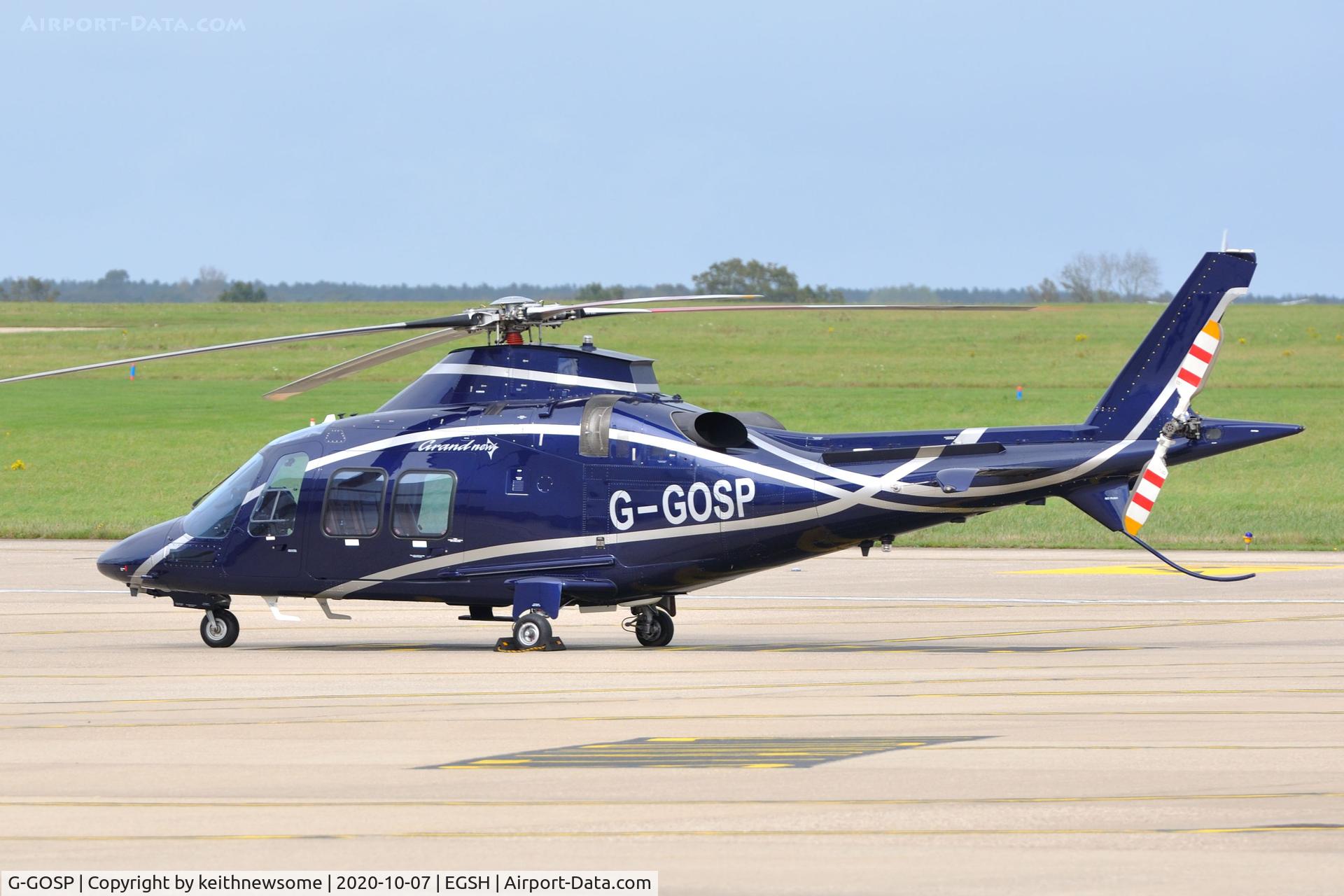 G-GOSP, 2012 AgustaWestland AW-109SP GrandNew C/N 22259, Parked at Norwich.