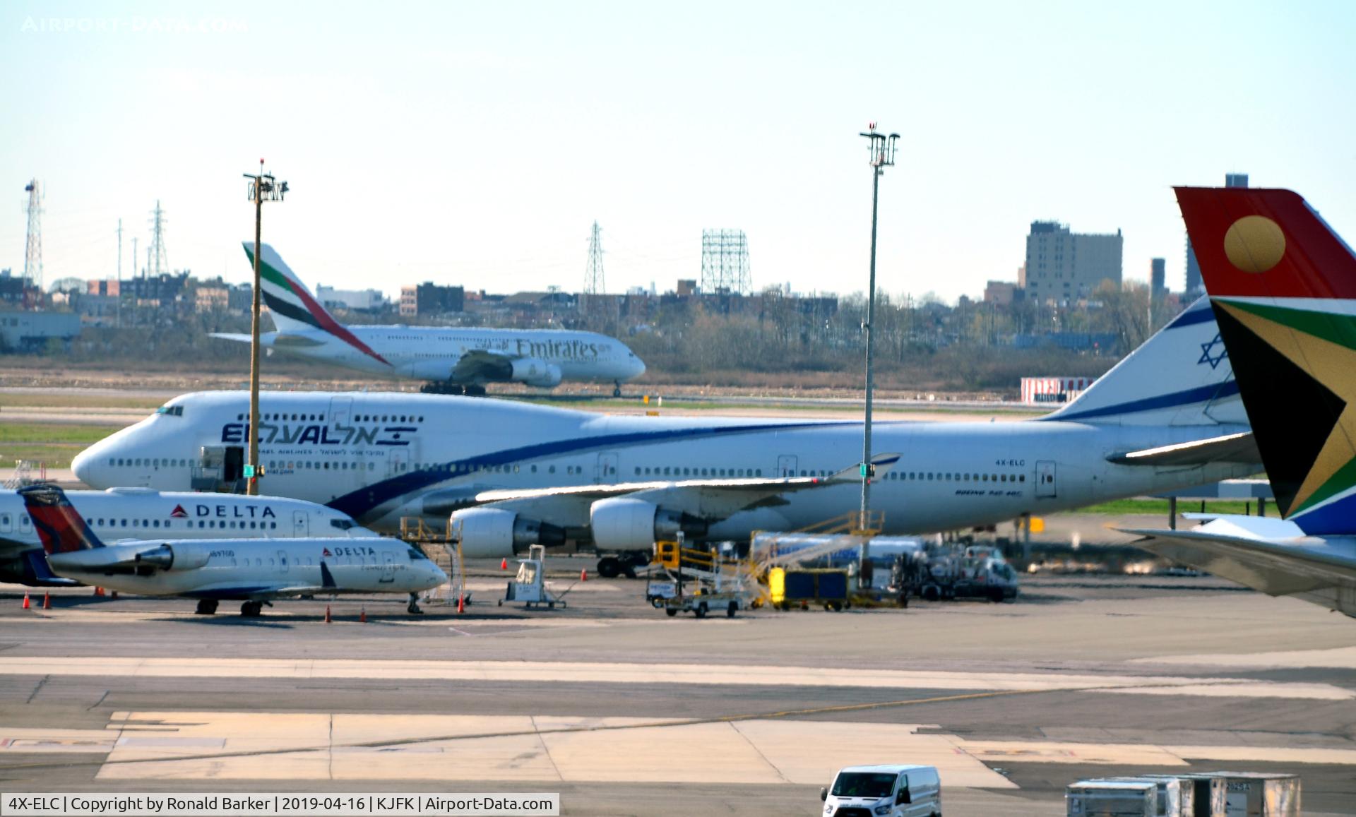 4X-ELC, 1995 Boeing 747-458 C/N 27915, Parked JFK