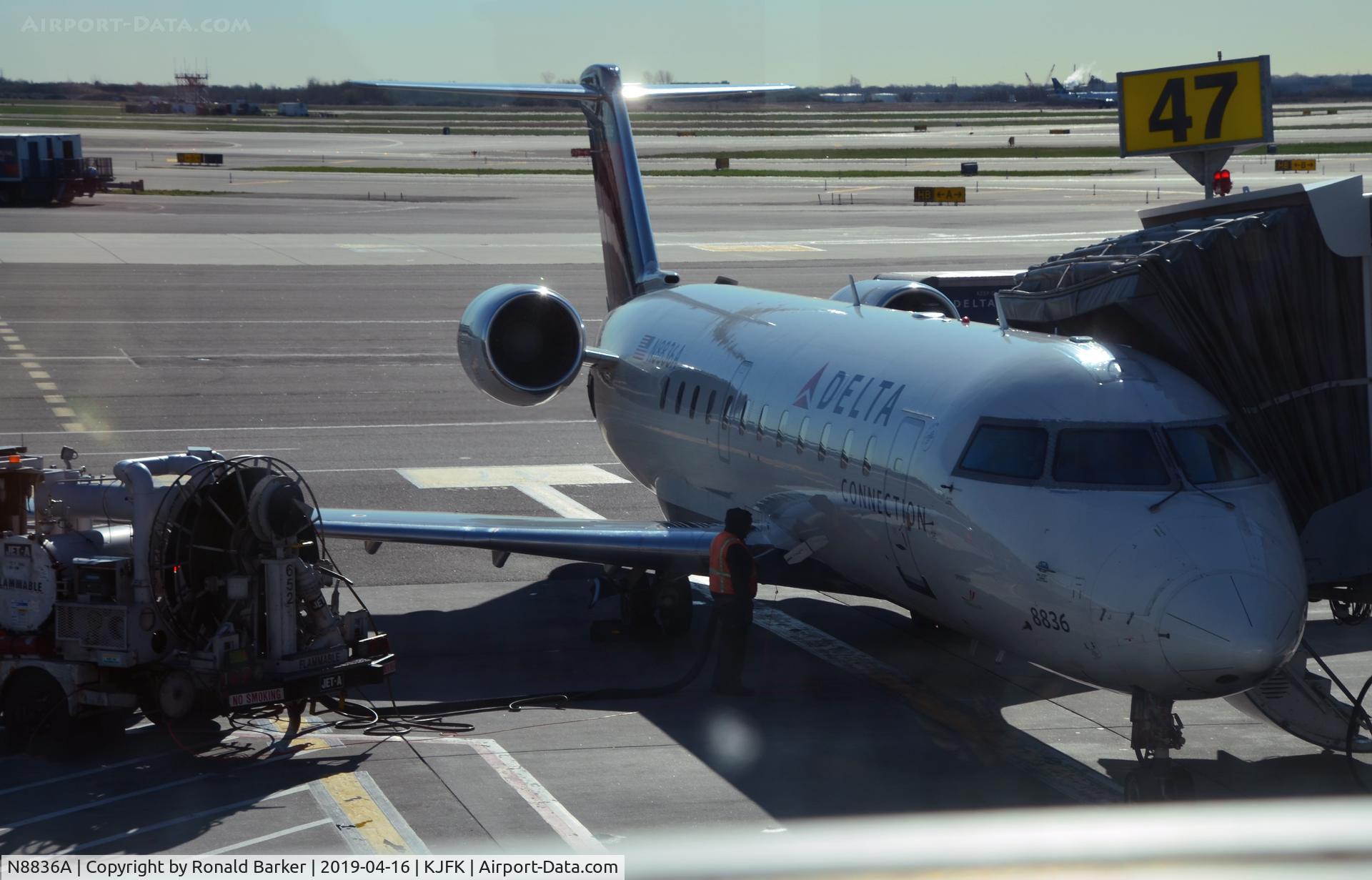 N8836A, 2003 Bombardier CRJ-200 (CL-600-2B19) C/N 7836, Gate 47  JFK