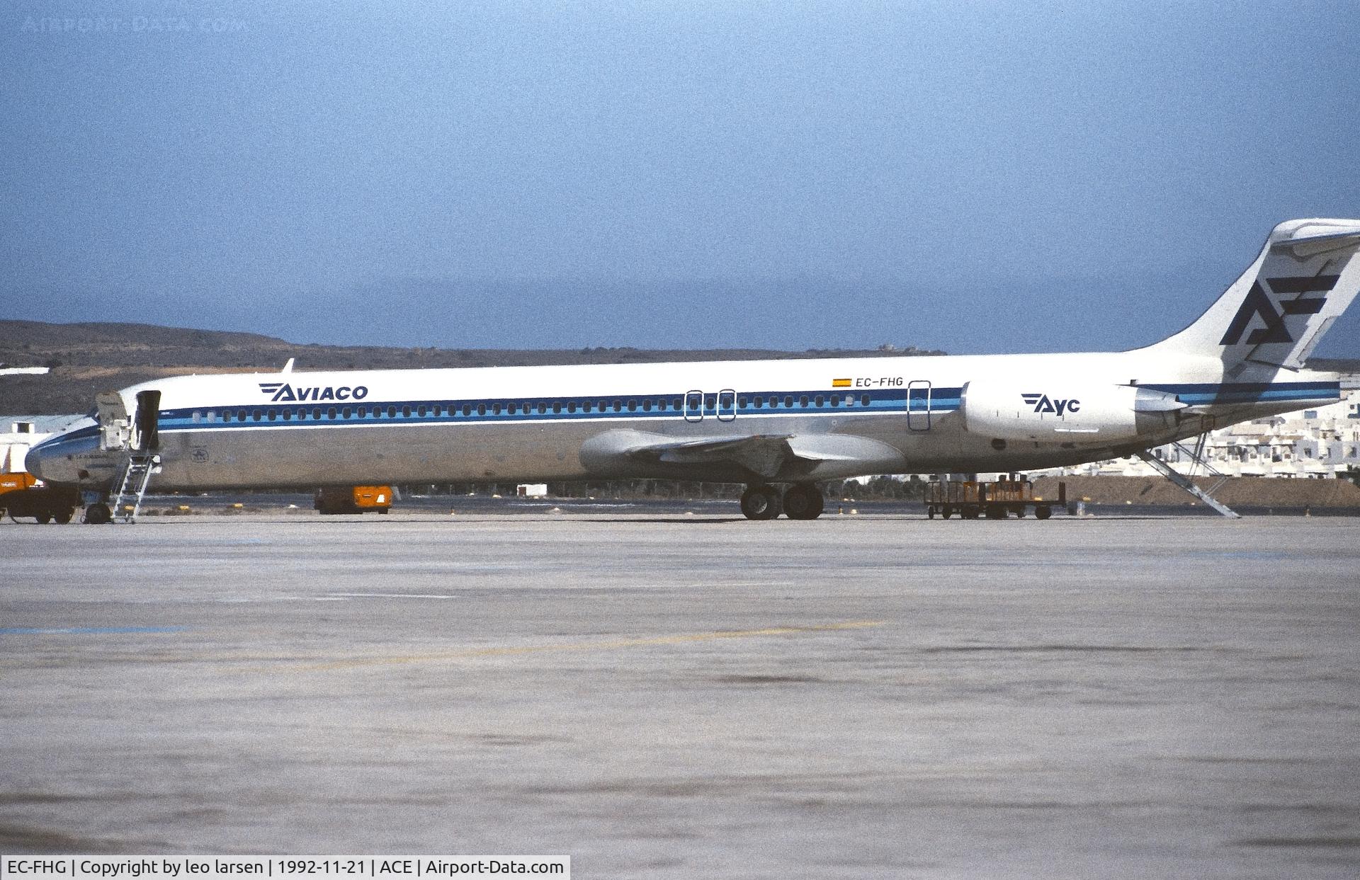 EC-FHG, 1991 McDonnell Douglas MD-88 C/N 53194, Arrecife 21.11.92
