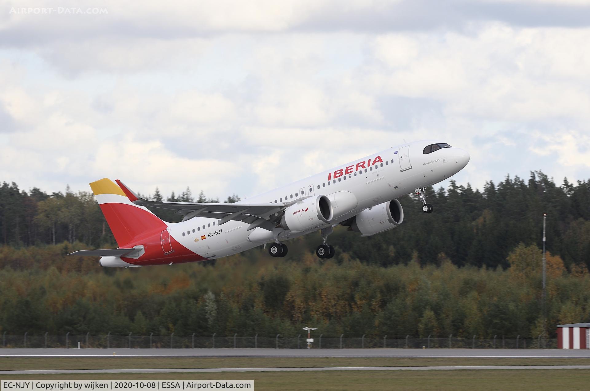 EC-NJY, 2020 Airbus A320-251N C/N 10135, RWY 19L