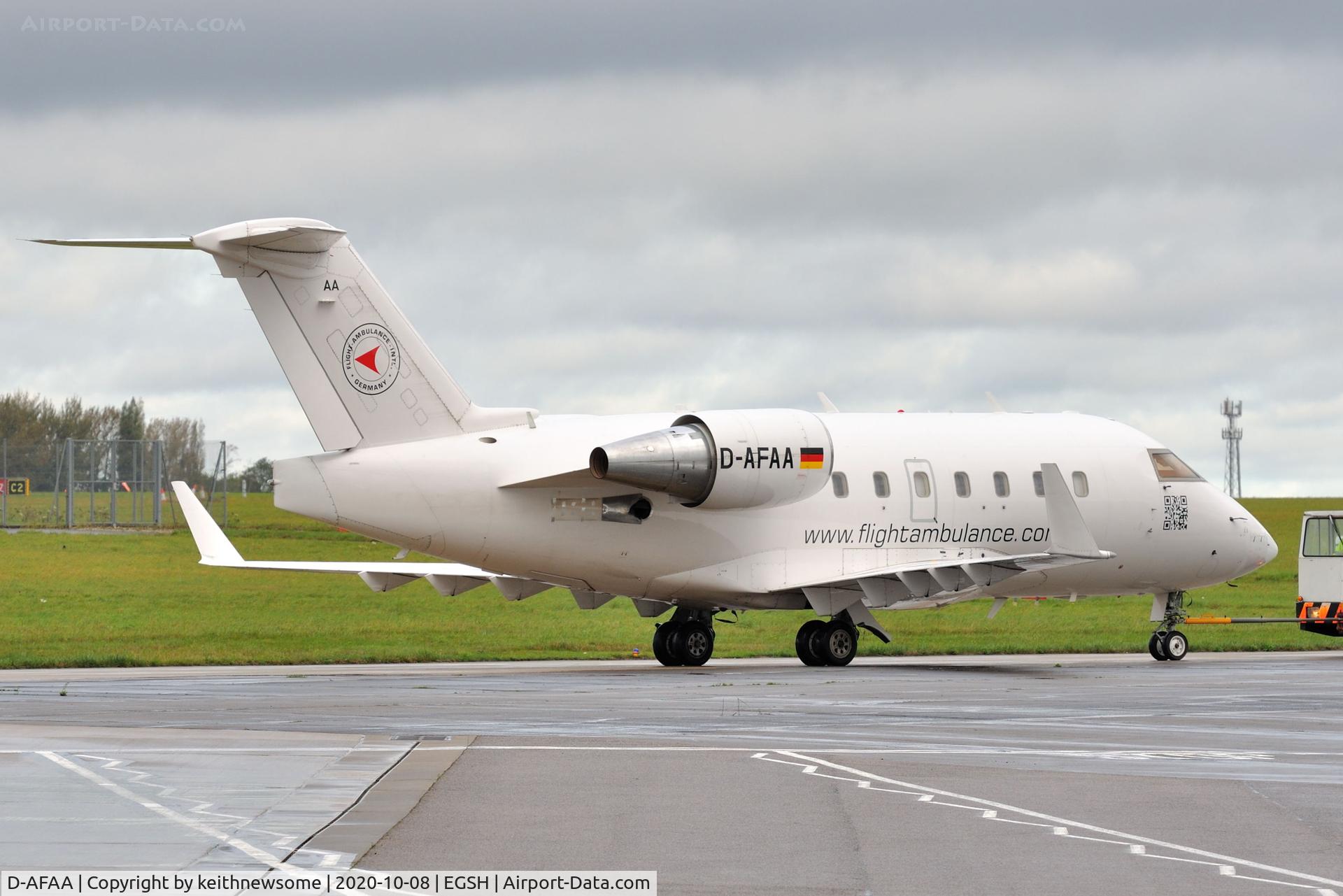 D-AFAA, 1998 Bombardier Challenger 604 (CL-600-2B16) C/N 5397, Arrived at Norwich from Nuremberg for paintwork.