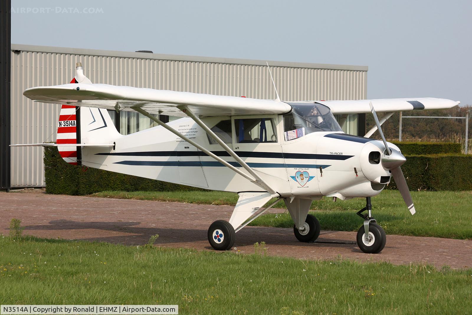 N3514A, 1953 Piper PA-22-135 Tri-Pacer C/N 22-1786, taken at ehmz