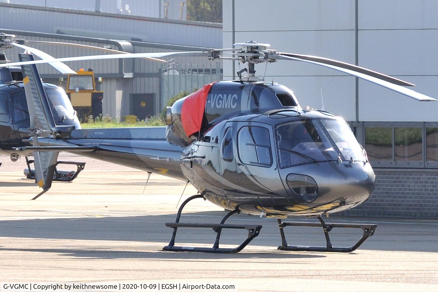G-VGMC, 2001 Eurocopter AS-355N Ecureuil 2 C/N 5693, Parked at Norwich.