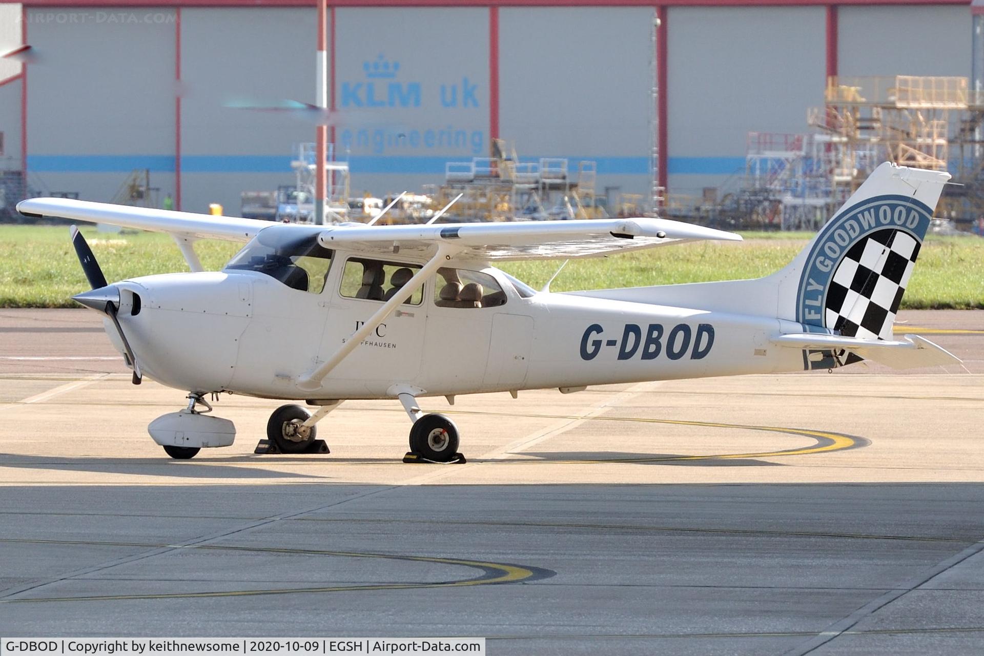 G-DBOD, 2010 Cessna 172S C/N 172S-10961, Parked at Norwich.