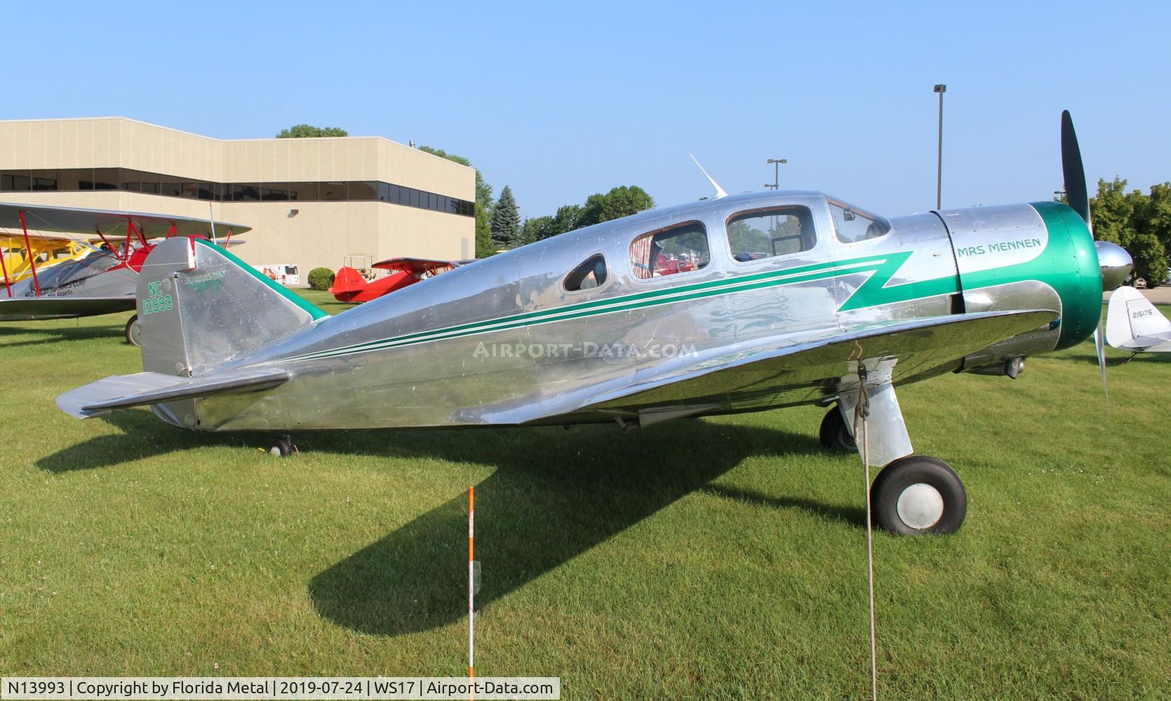N13993, 1937 Spartan 7W Executive C/N 2, Spartan 7W