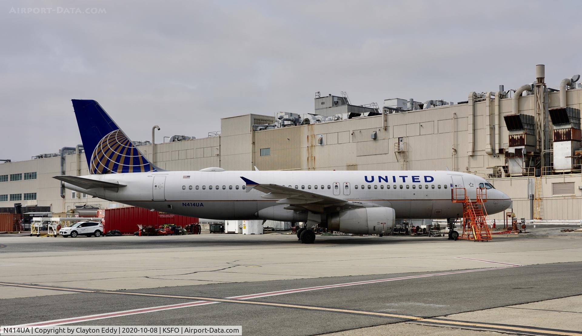 N414UA, 1994 Airbus A320-232 C/N 0472, SFO 2020.
