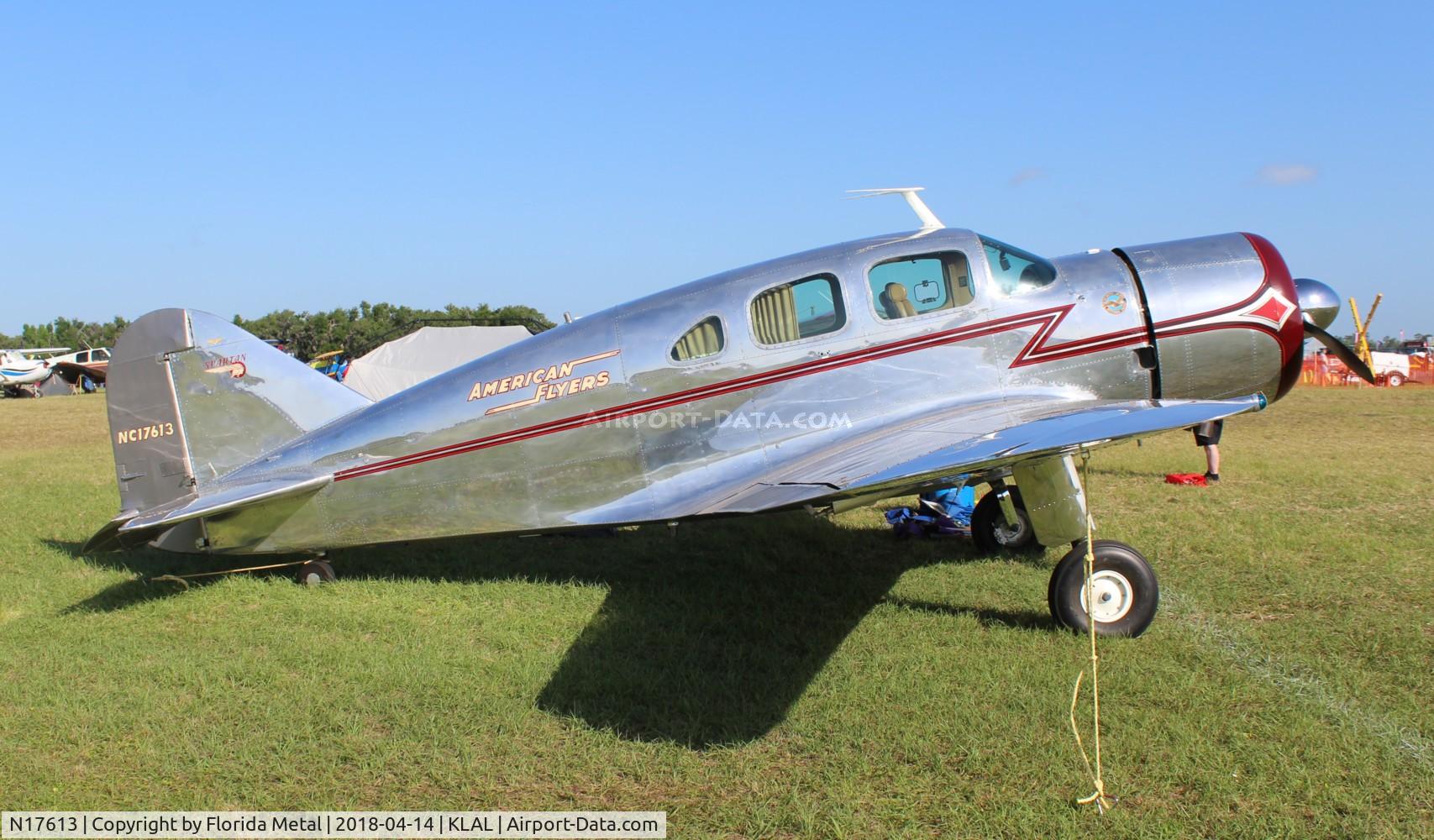 N17613, 1937 Spartan 7W Executive C/N 12, Spartan 7W