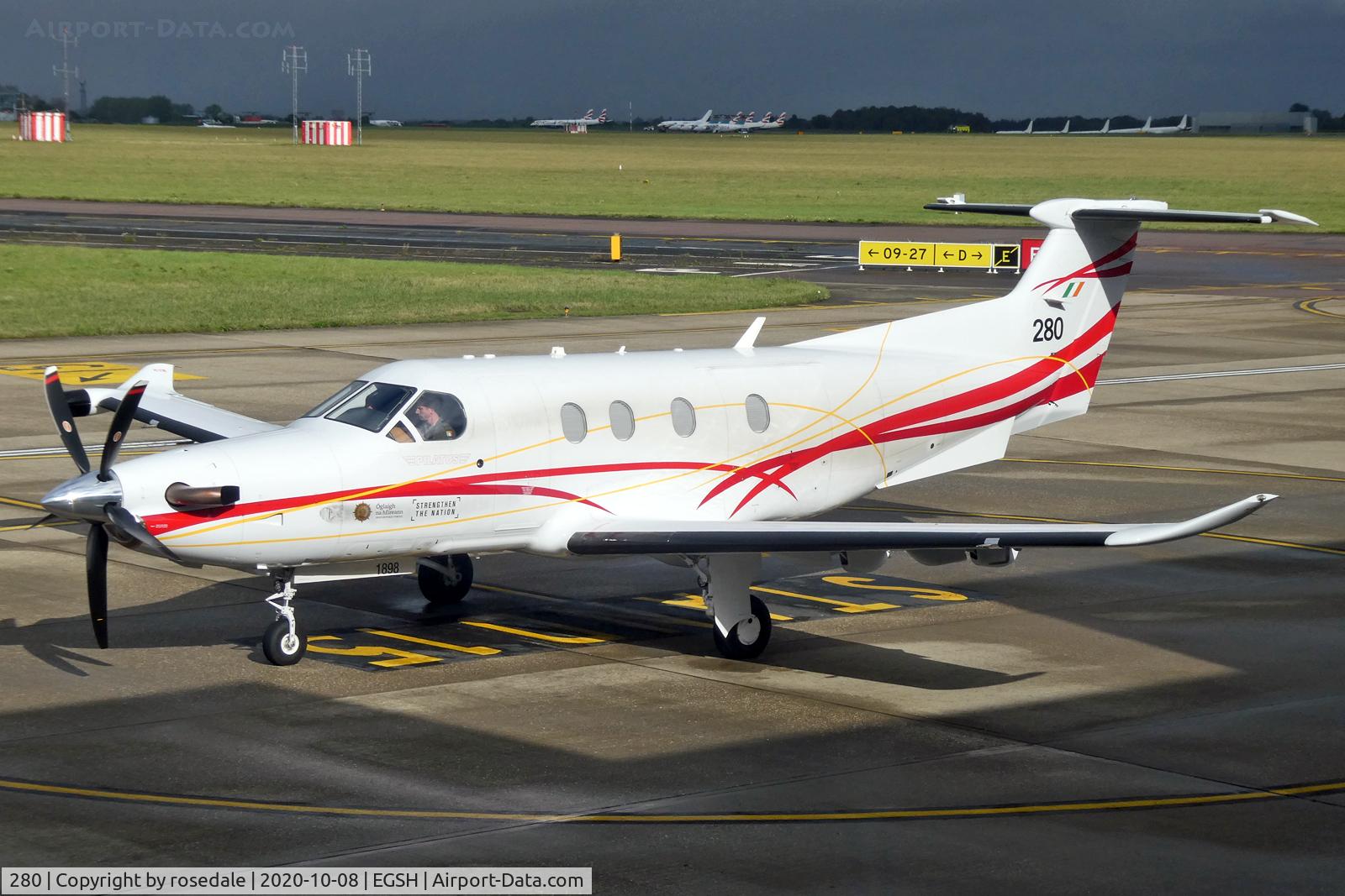 280, 2019 Pilatus PC-12/47E C/N 1898, Waiting outside SaxonAir FBO for passengers